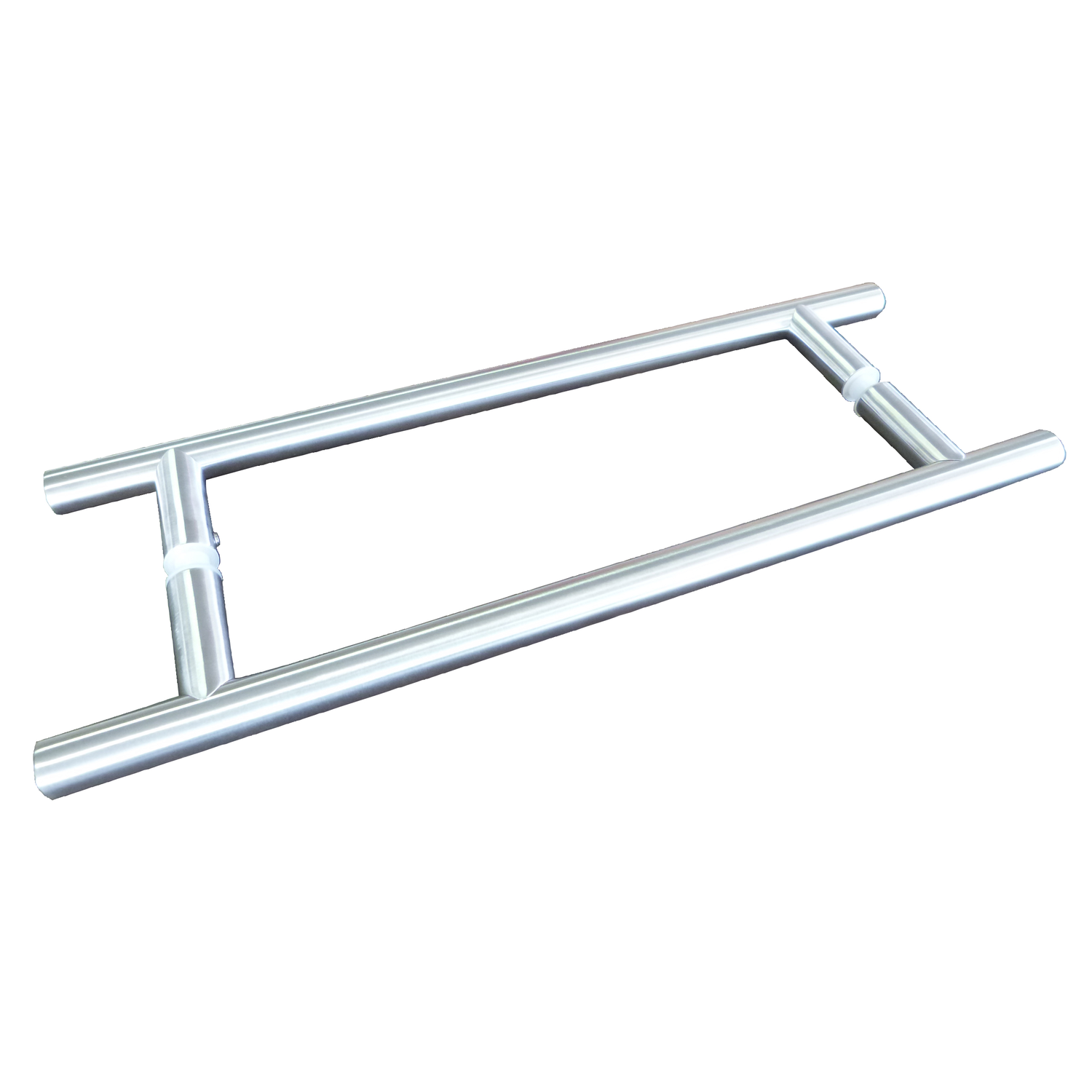 Poignée porte vitrée forme-t 300mm inox + fixation  