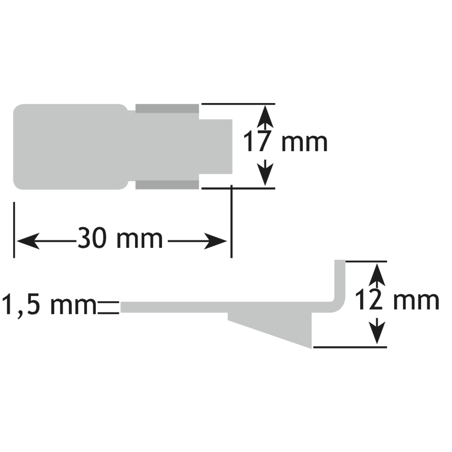Vari acier 16 x 6 mm Taquets d'étagère, chromé