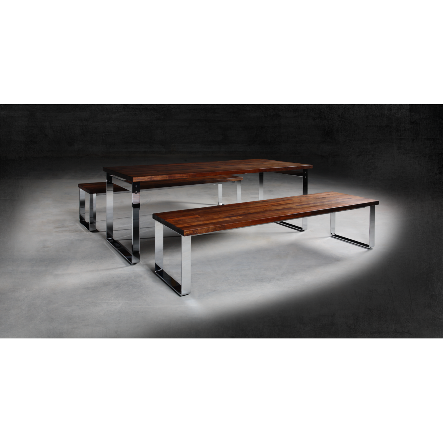 Pied u table libre chr. h=690mm/l=700mm  