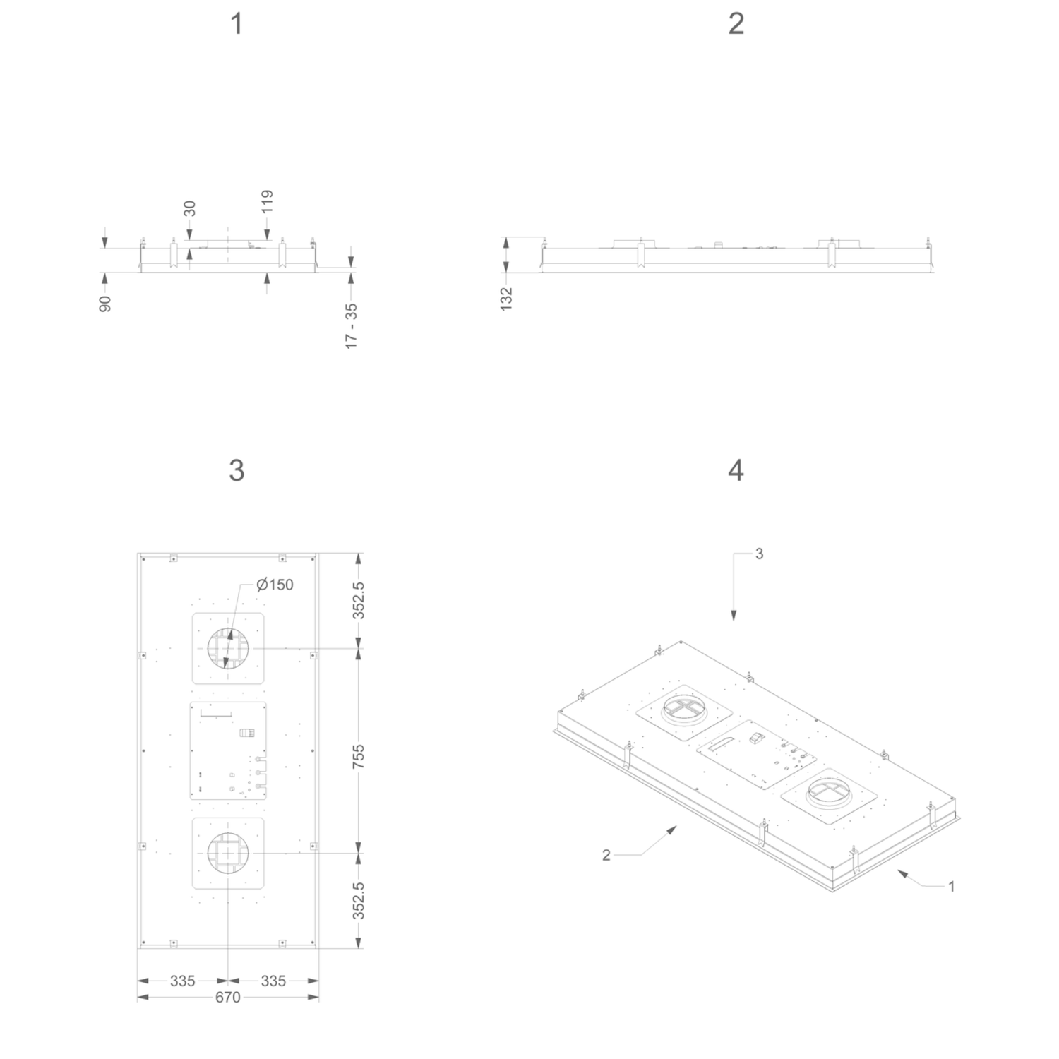 Novy Maxi Pureline 150 cm wit (zonder motor)