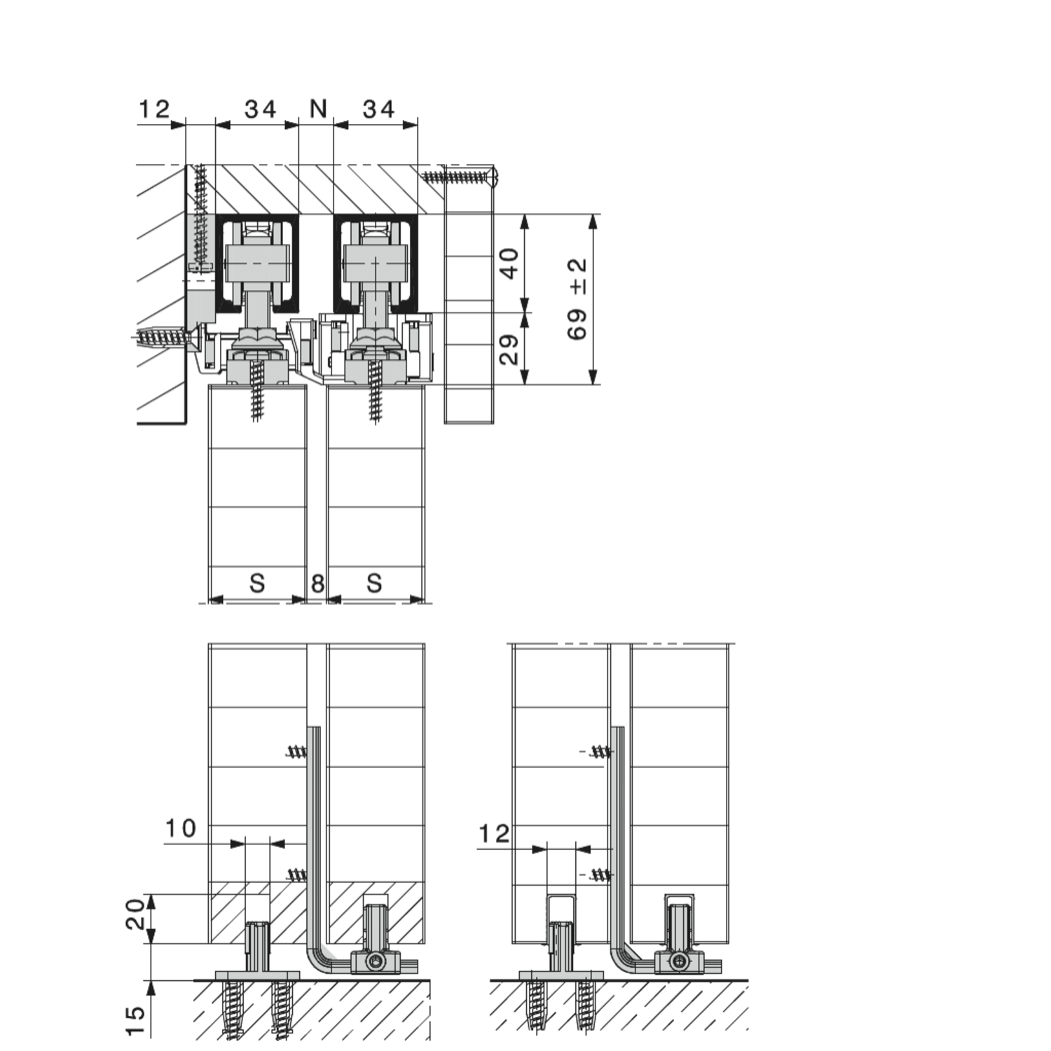 Hawa Junior 100/2 Telescopic Z basisgarnituur