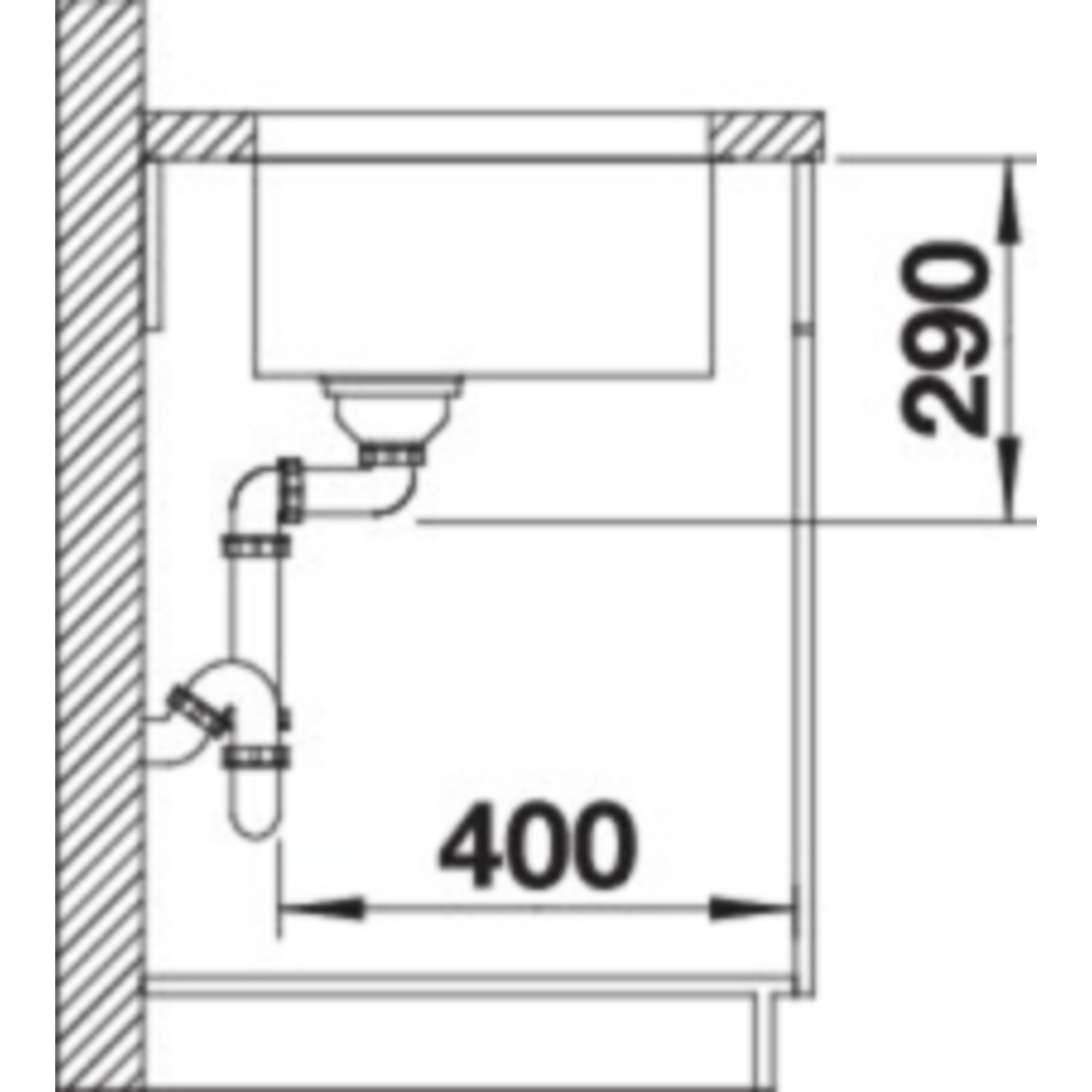 Blanco spoeltafel andano 700-u man.