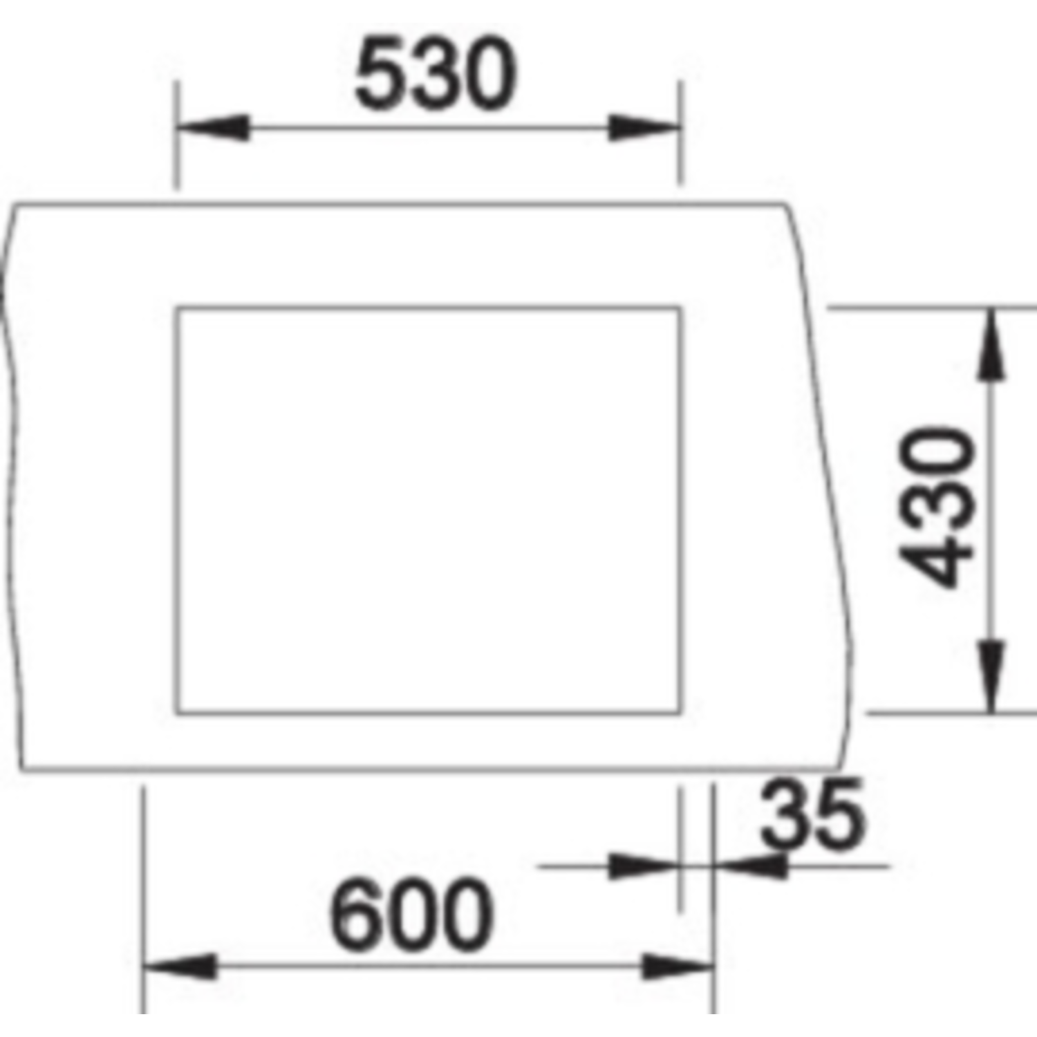 Blanco spoeltafel Claron 500-IF manueel durinox