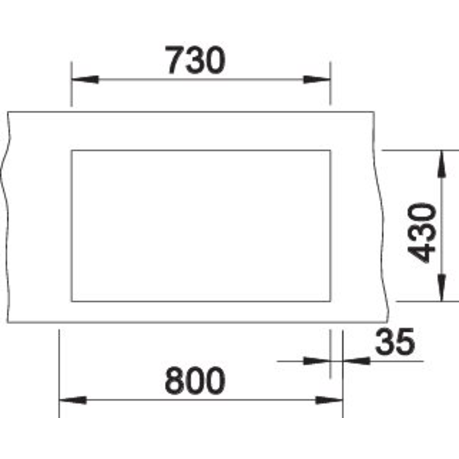 Blanco spoeltafel claron 700-if man.