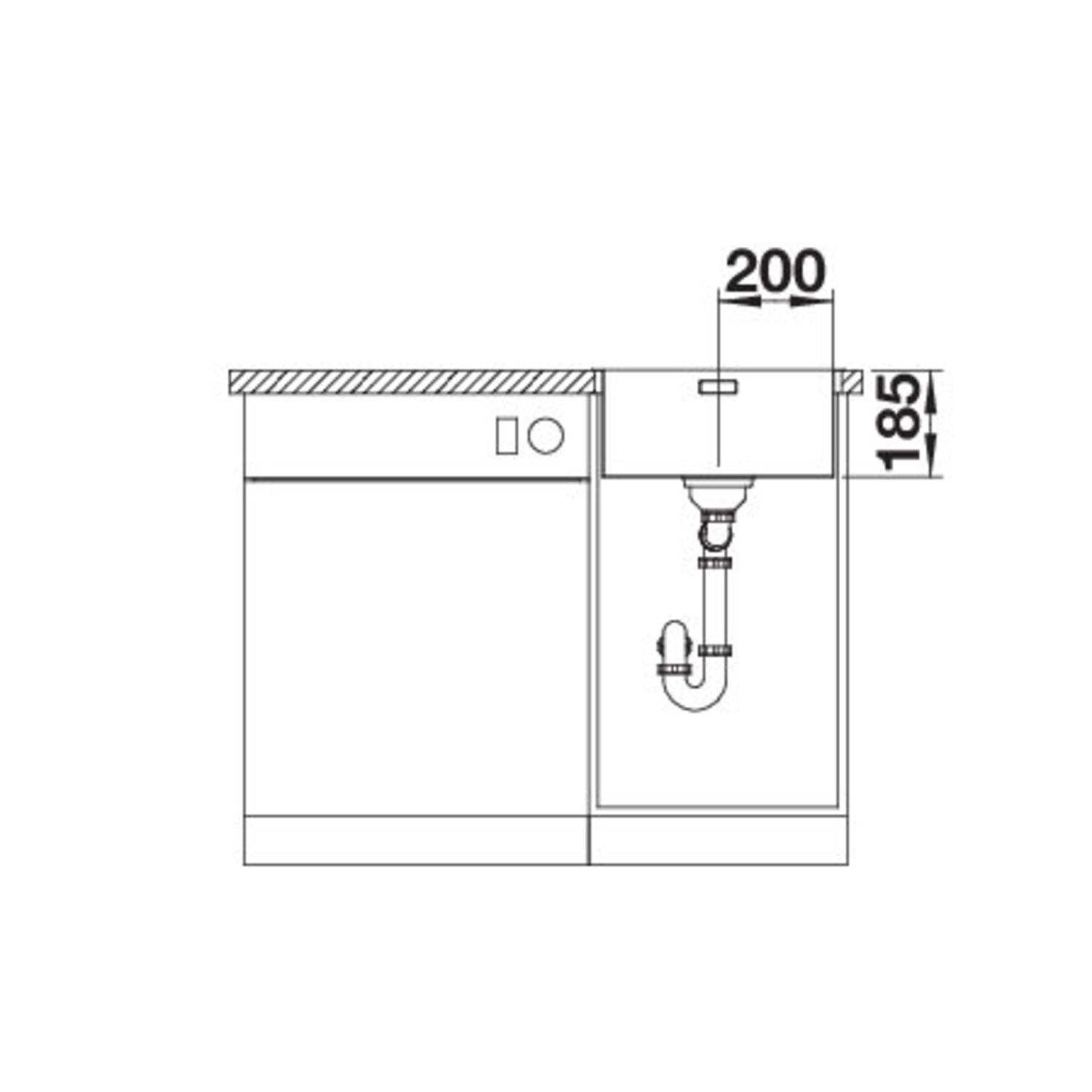 Blanco Solis 400-IF manuele bediening