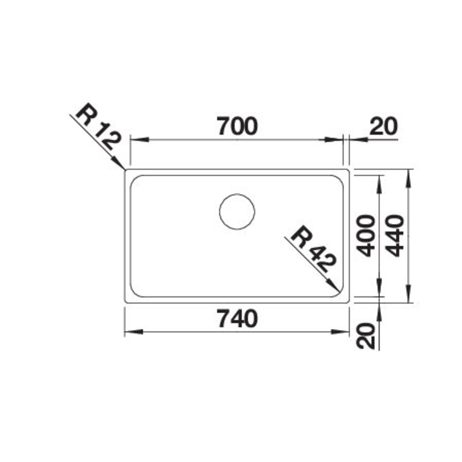 Blanco Solis 700-U commande manuelle