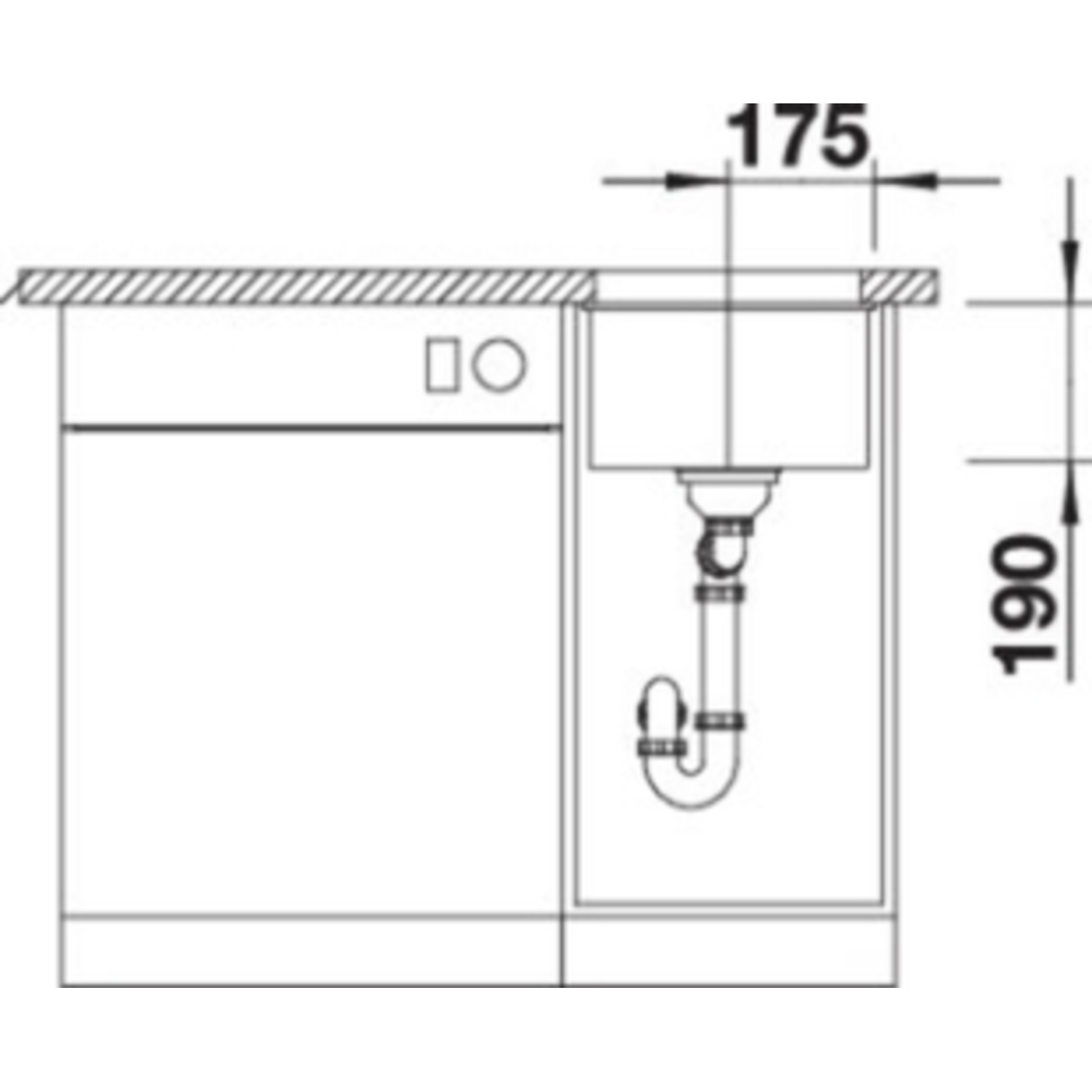 Blanco Subline 320-U café commande manuelle