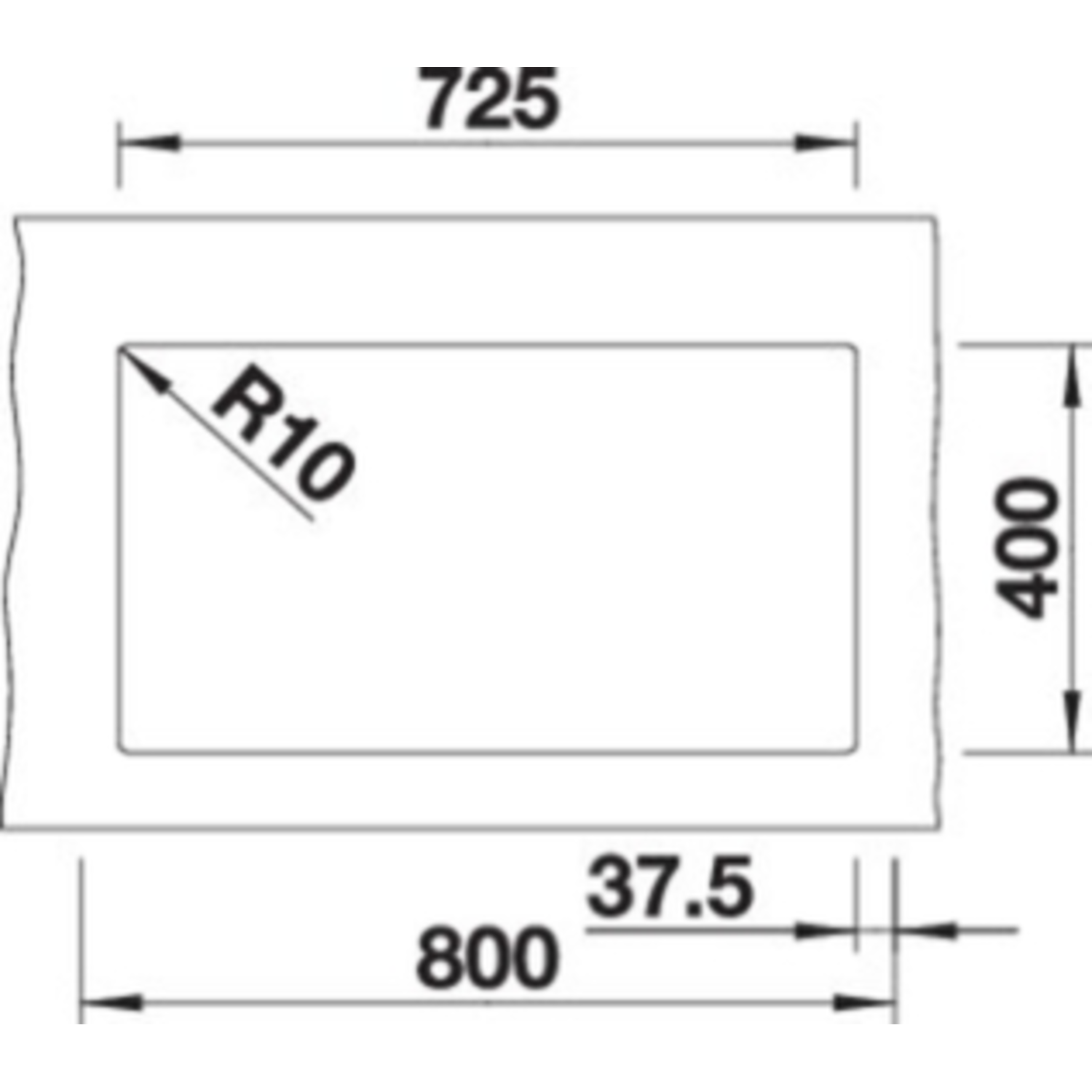 Subline spoeltafel 350/350-U zwart manueel