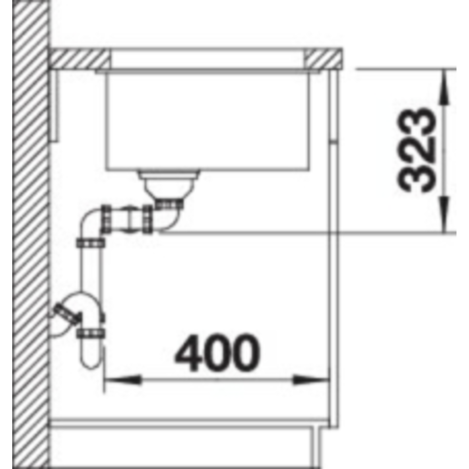 Blanco Subline 350/350-U blanc doux sans raccordement vidage