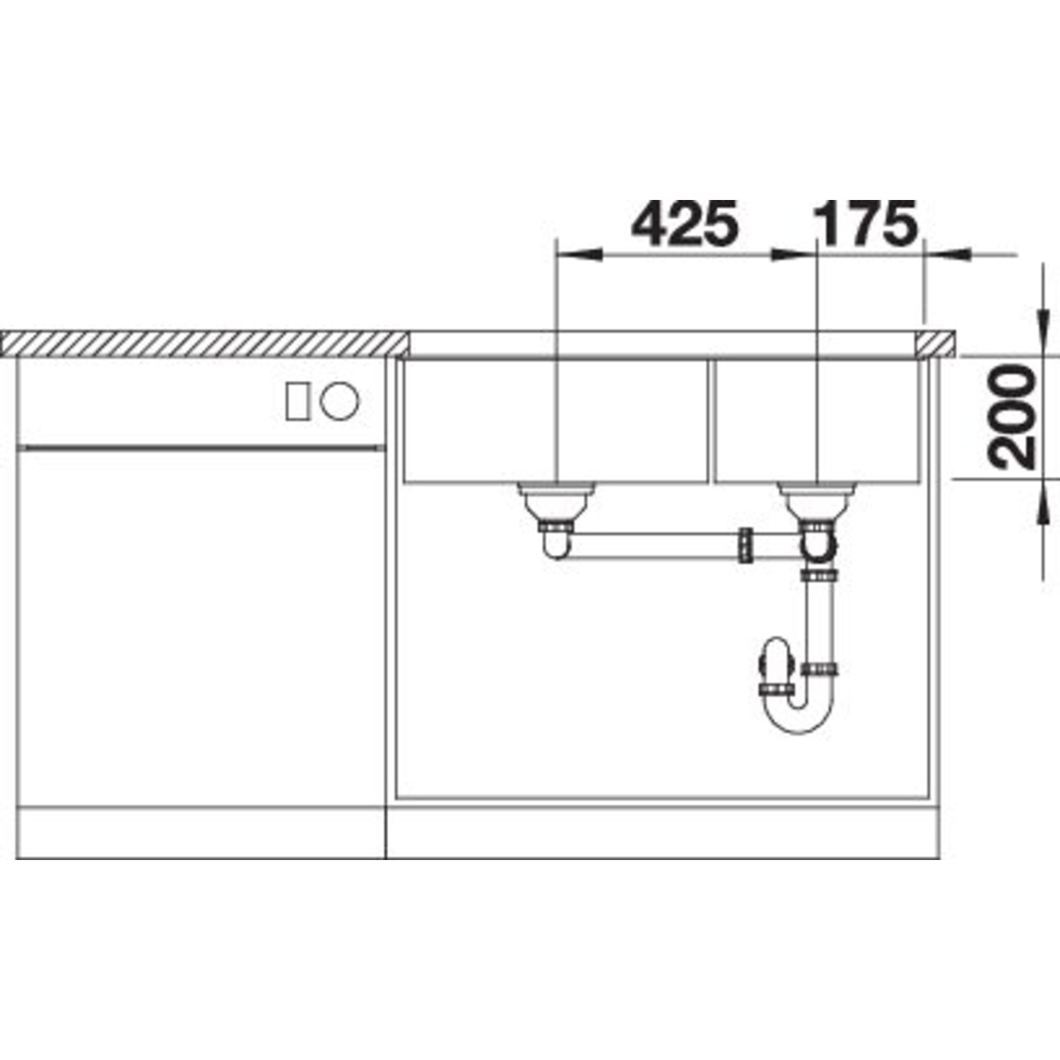Blanco Subline 480/320-U ga blanc doux commande manuelle