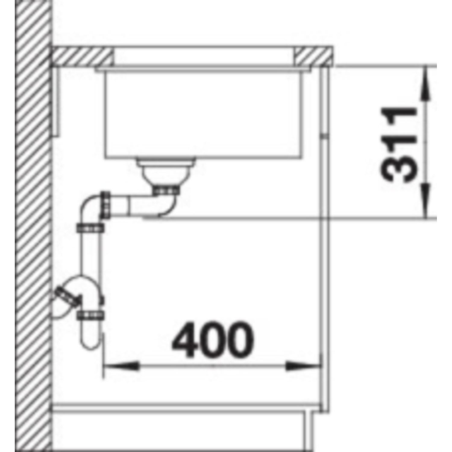 Blanco Subline 500-U blanc cristal brillant commande manuelle