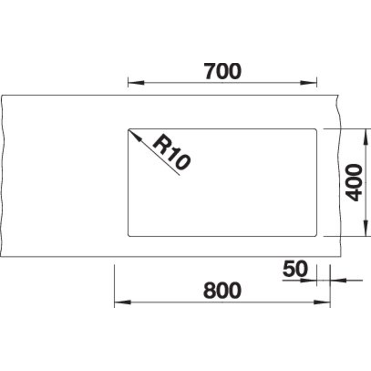 Blanco Subline 700-U level zacht wit manueel