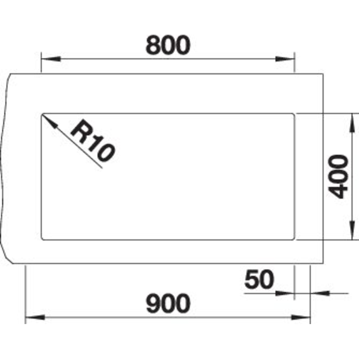 Blanco Subline 800-U rotSilgranitijs manueel
