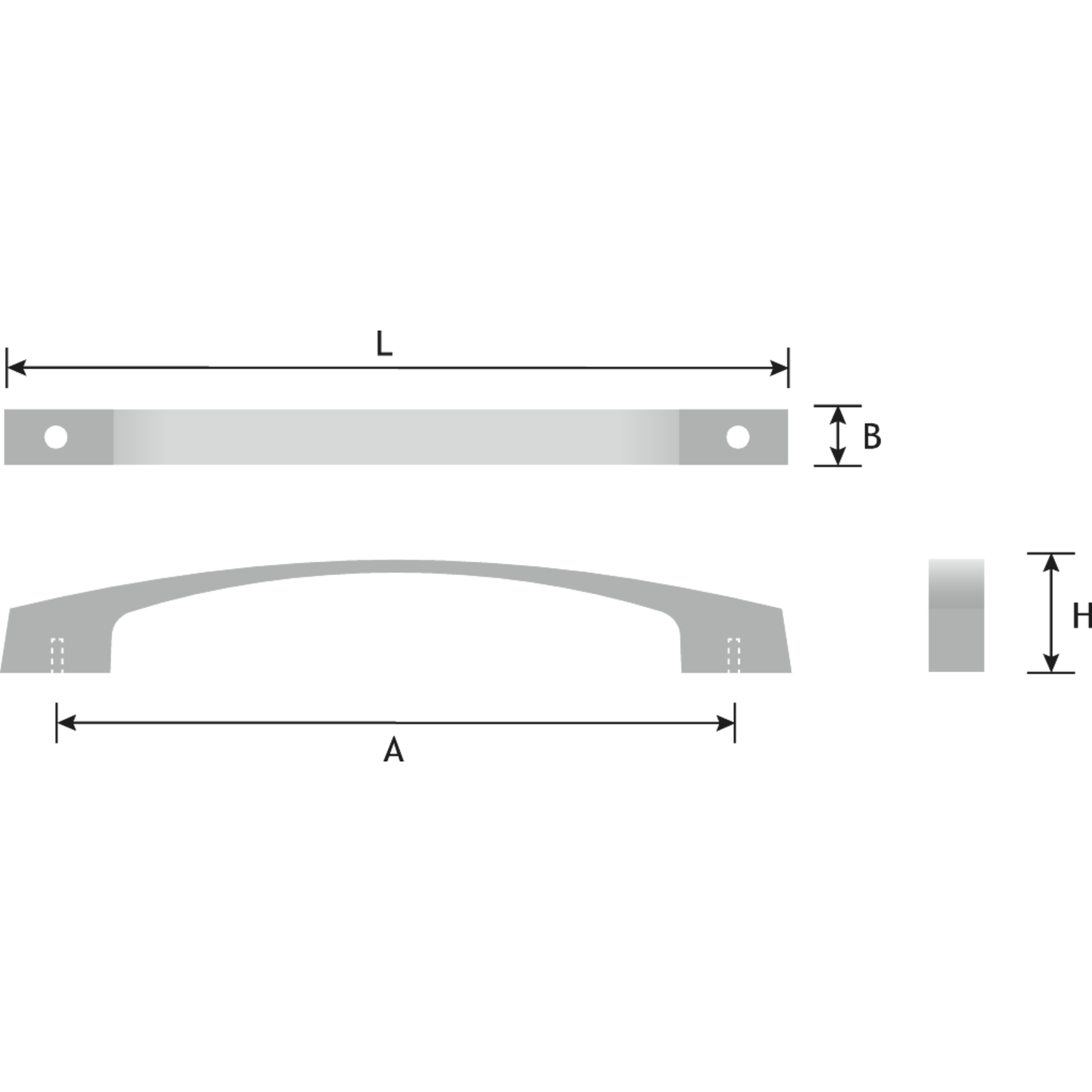 Greep hero ijzerkleur ba 160mm