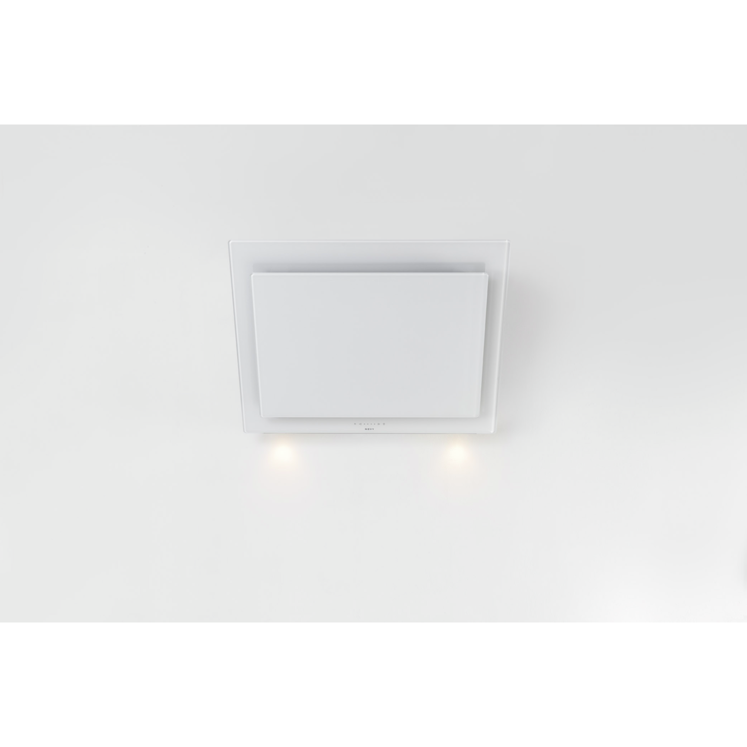 Novy Vision 75 cm blanc verre hotte murale recirc 