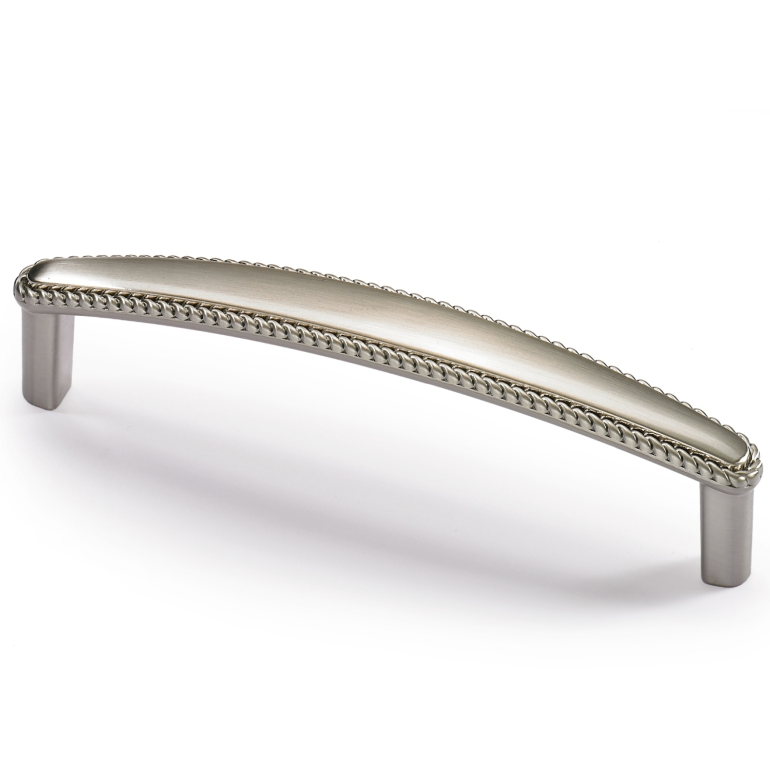 Poignée Savelli, entraxe de perçages 128, L 140 mm, B 18 mm, H 29 mm, aspect inox brossé