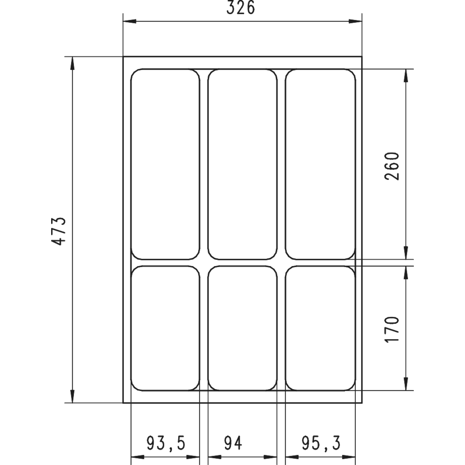 Mono range-couverts c 40-120 cm gris ardoise 