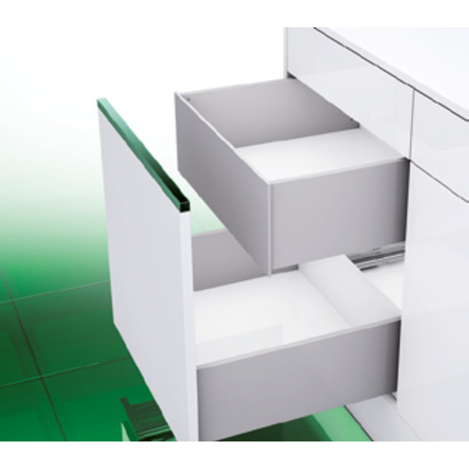 Vionaro front binnenlade wit H185 1160mm inkortbaar