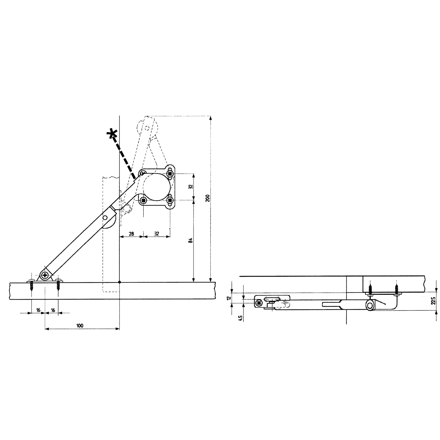 Meubelschaar cea-lift 601 links chroom