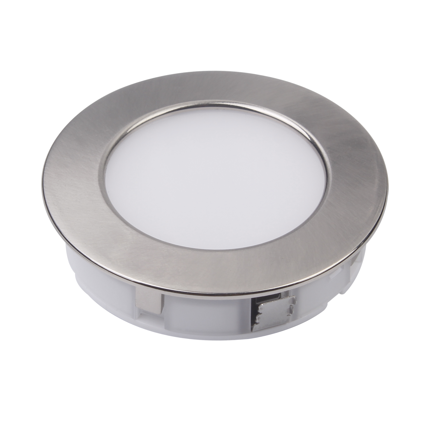 Solo ledspot d.58mm 2.4w 3000K 230V RVS-look+ 2 M + 2 meter kabel zonder stekker
