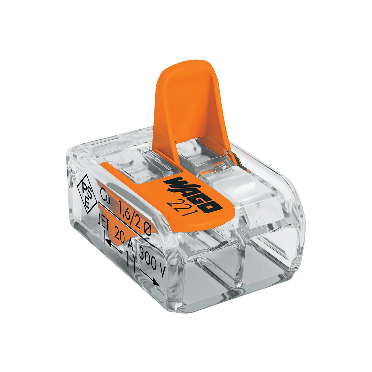 Wago lasklem met hendel 2x max 4mm² (100st) verpakking 100 stuks