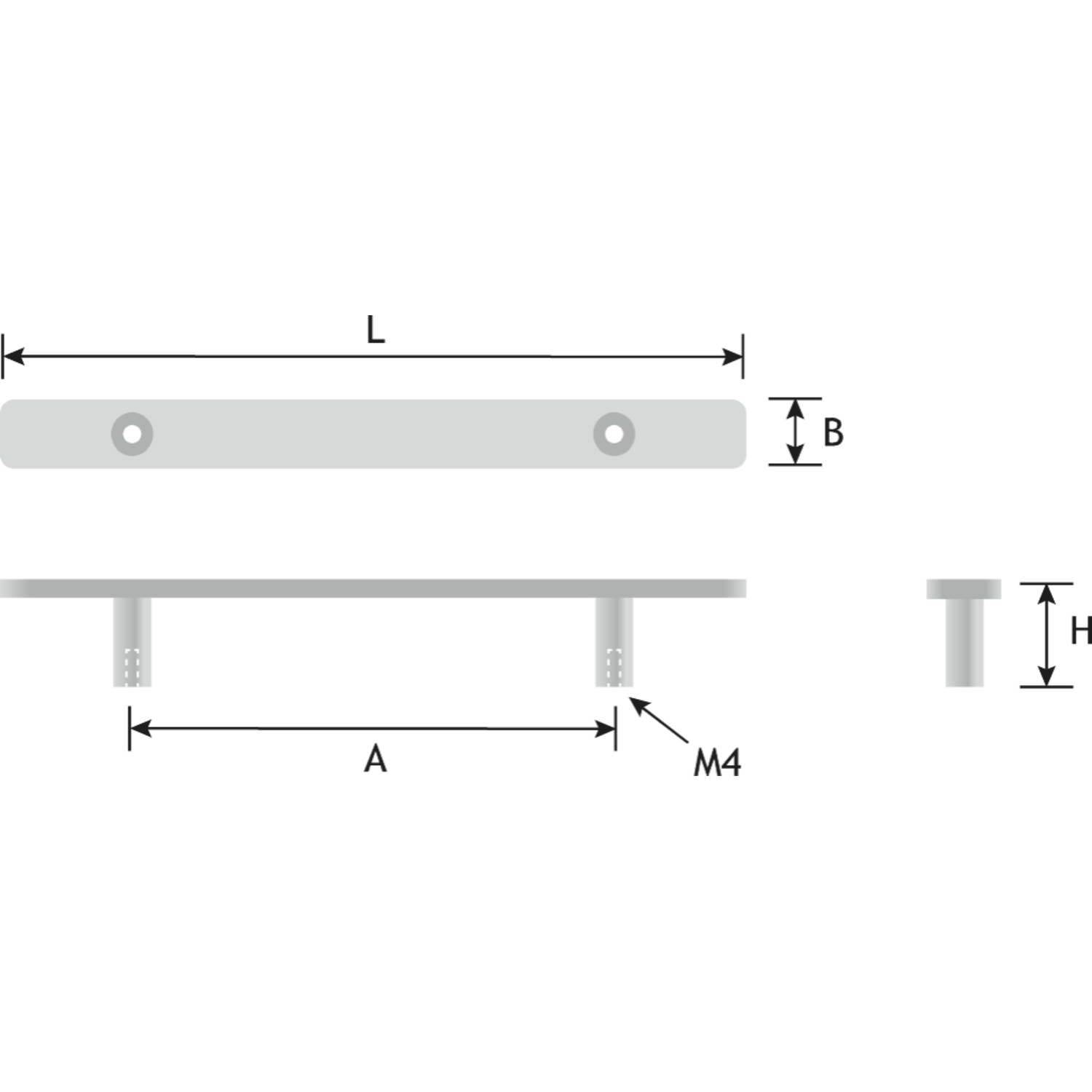 Poignée tool ea128 l176 zamac look inox 