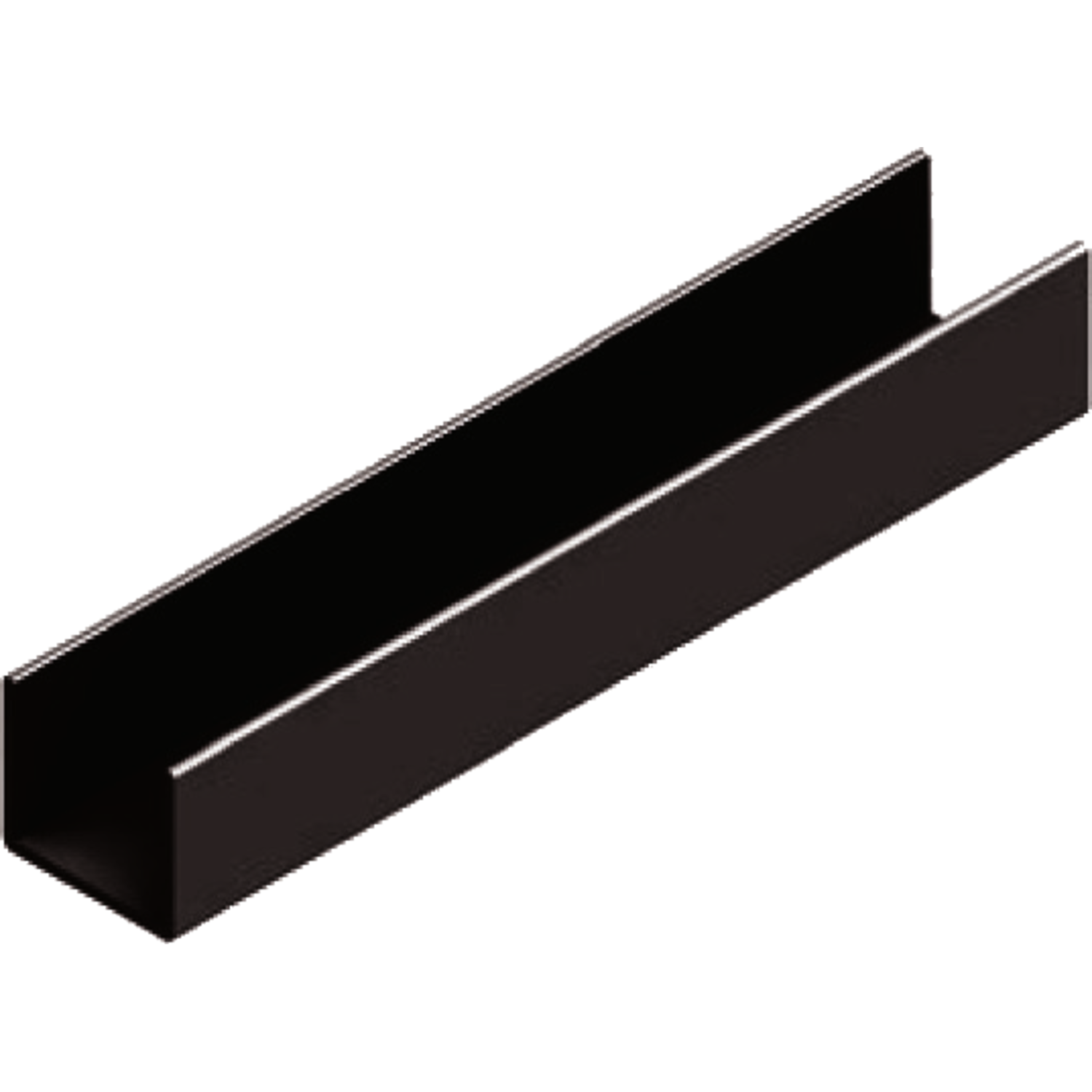 Profil-U horizontal PRU19-85 4m alu noir  