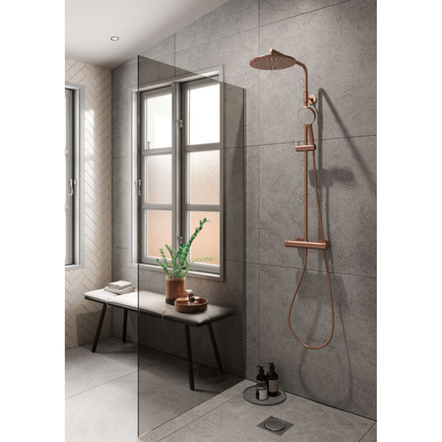 Damixa silhouet set de douche cuivre brossé 