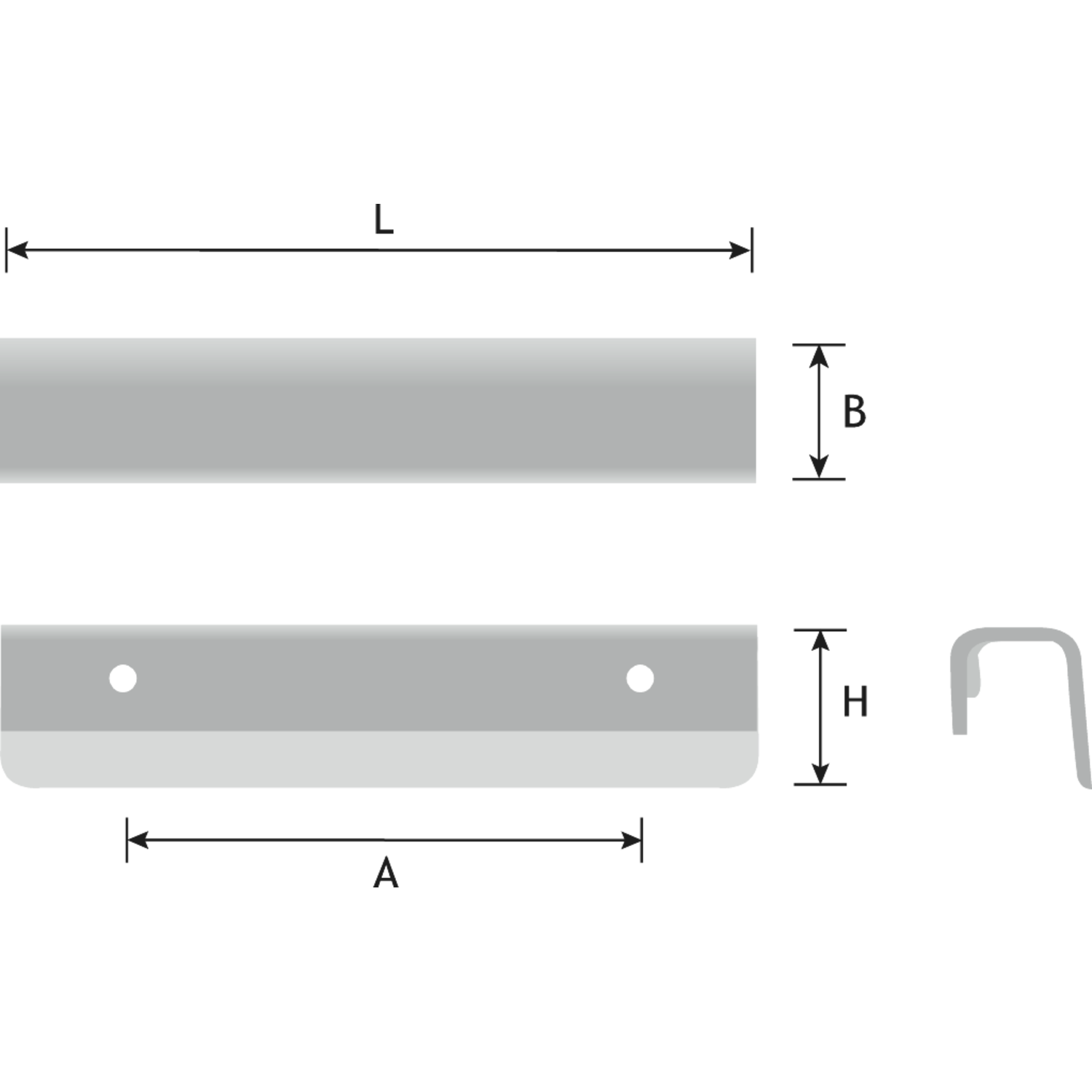 Poignee linea l140mm df 96mm couleur fer 
