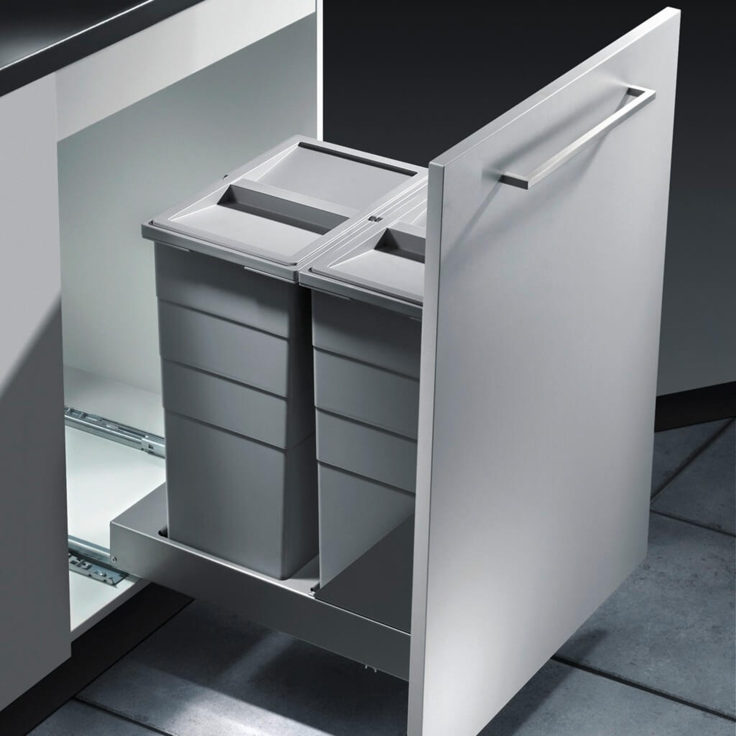 Hailo bottom mount 40-60cm2x29l - metalen drager - 2x29l - metalen drager - volledig uitsc