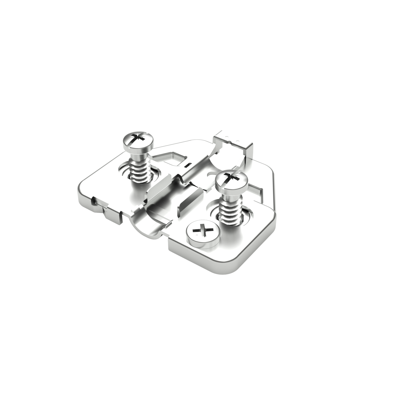 Plaque de mont.regl. 0mm + vis euro 