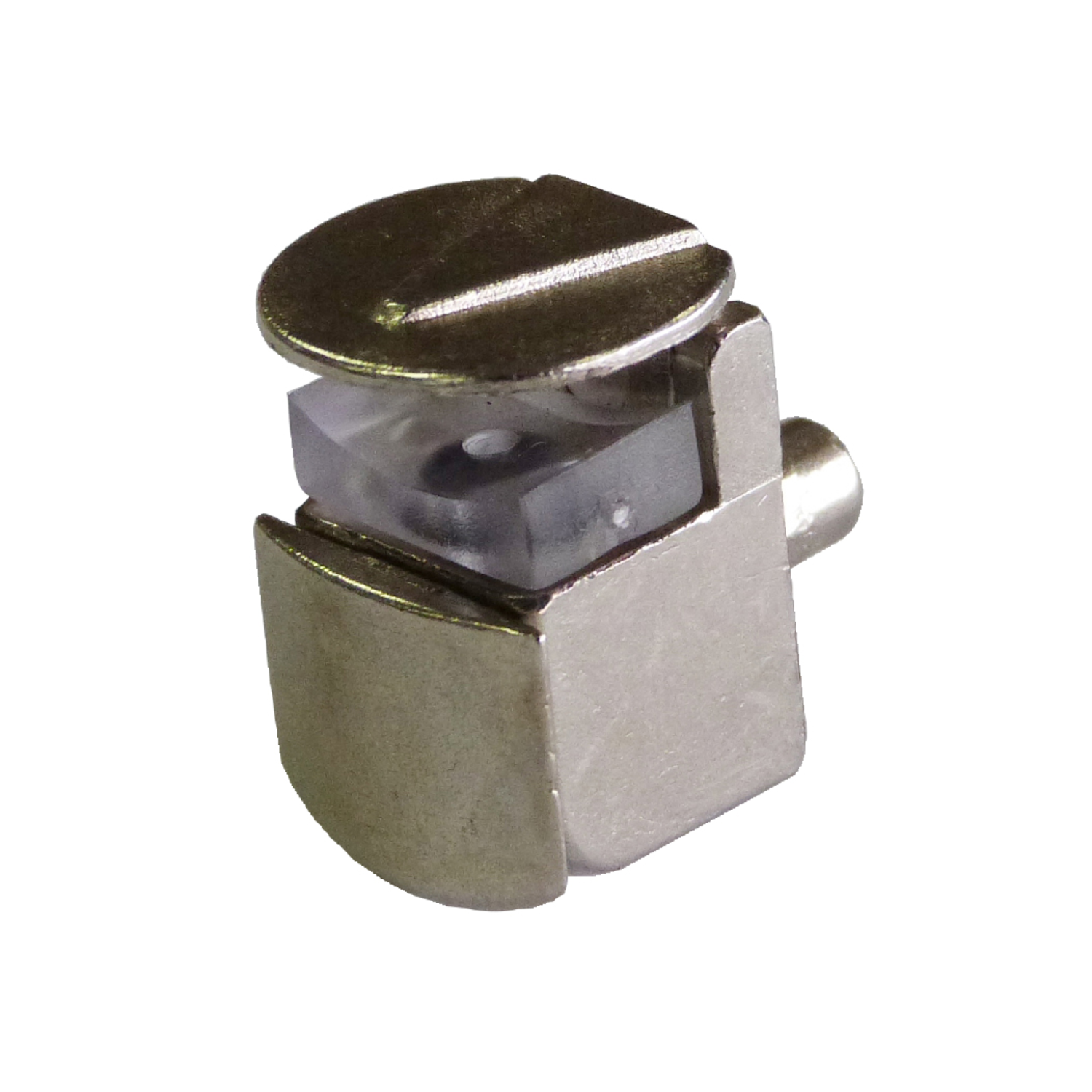 Taquet pr verre 5mm reglable 5-8mm nickele  