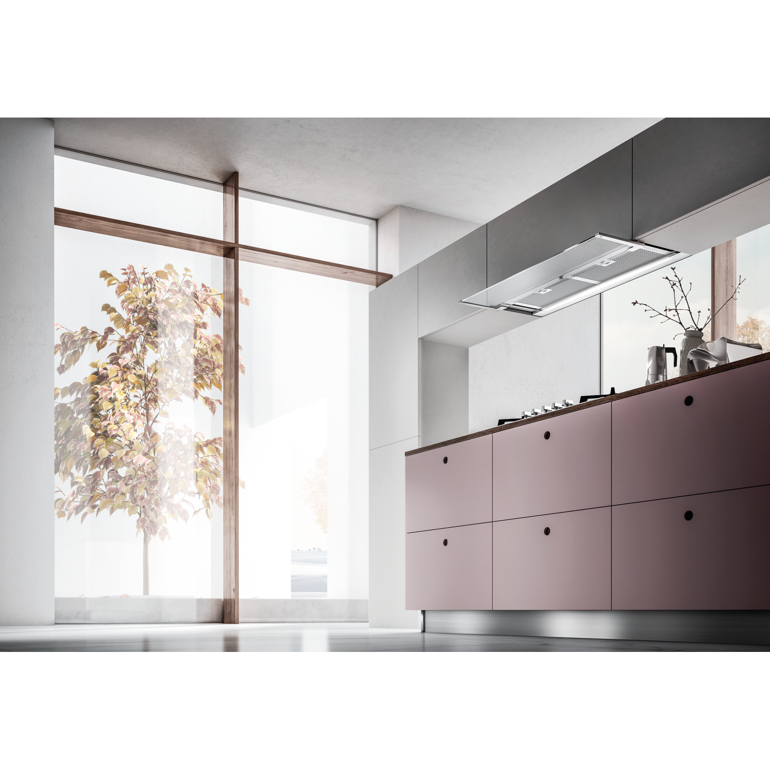 Glass out inbouw afvoer rvs + glas 60 cm