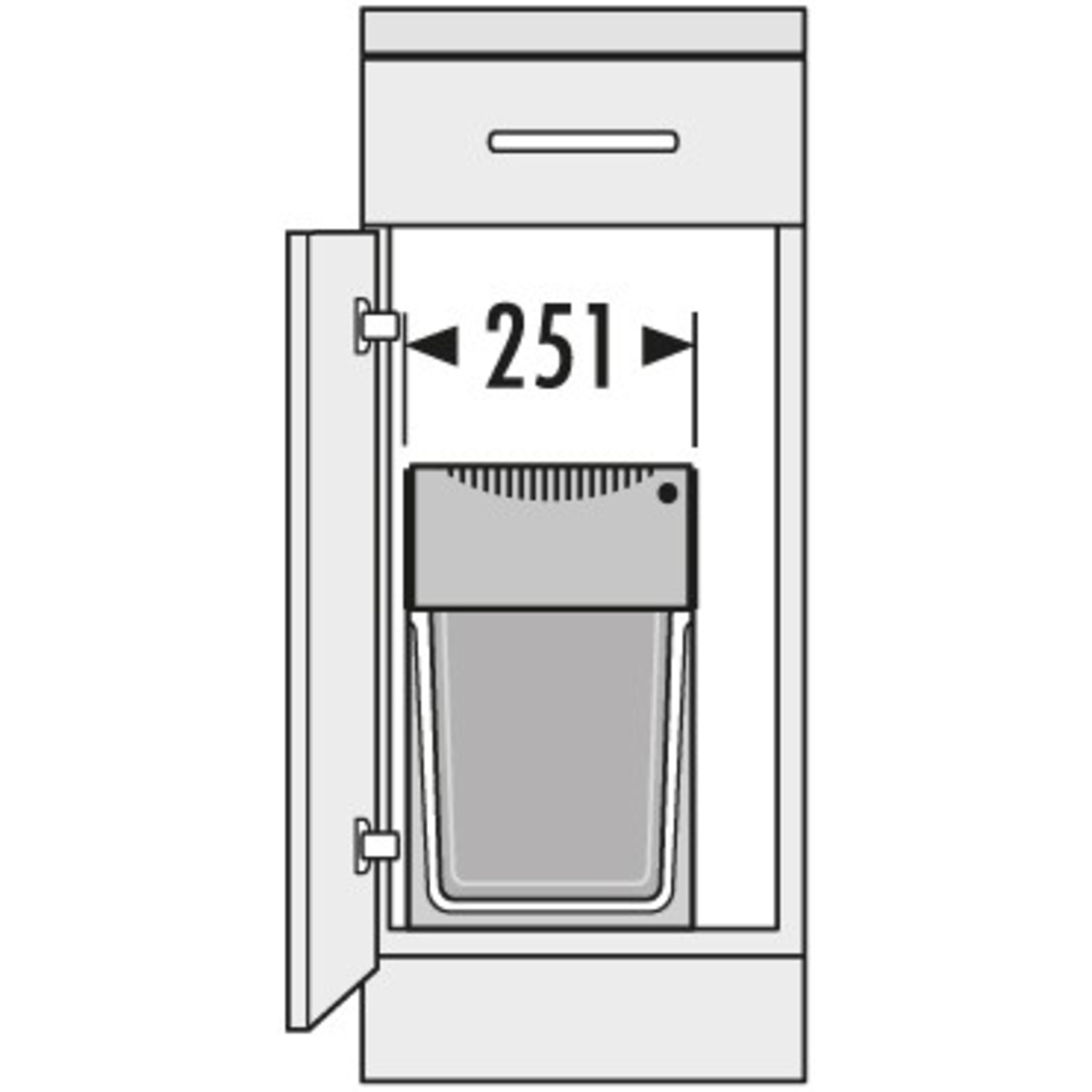 Poubelle hailo tandem iv 2x15l black edition extension totale - recycled
