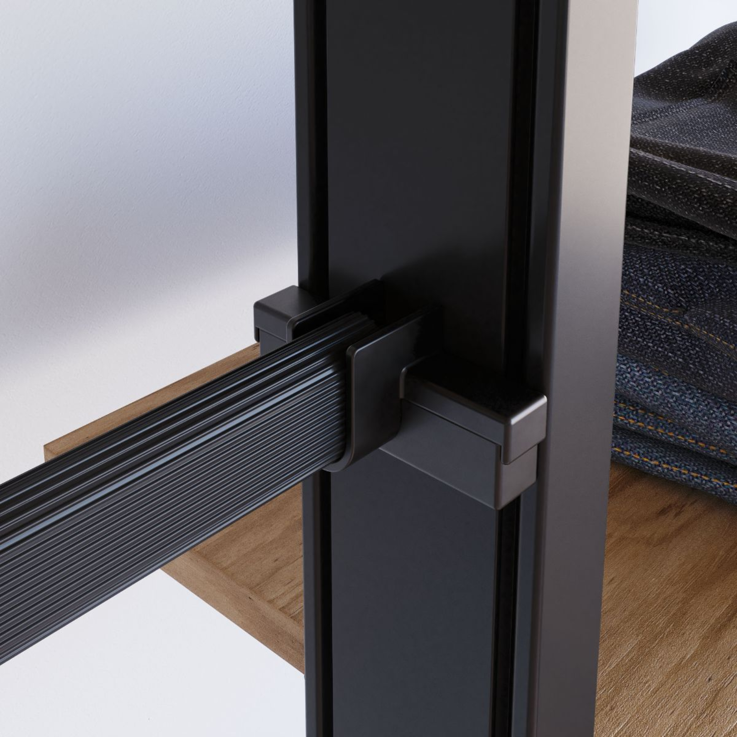 Stuctura support tringle armoire noir 20kg/paire 