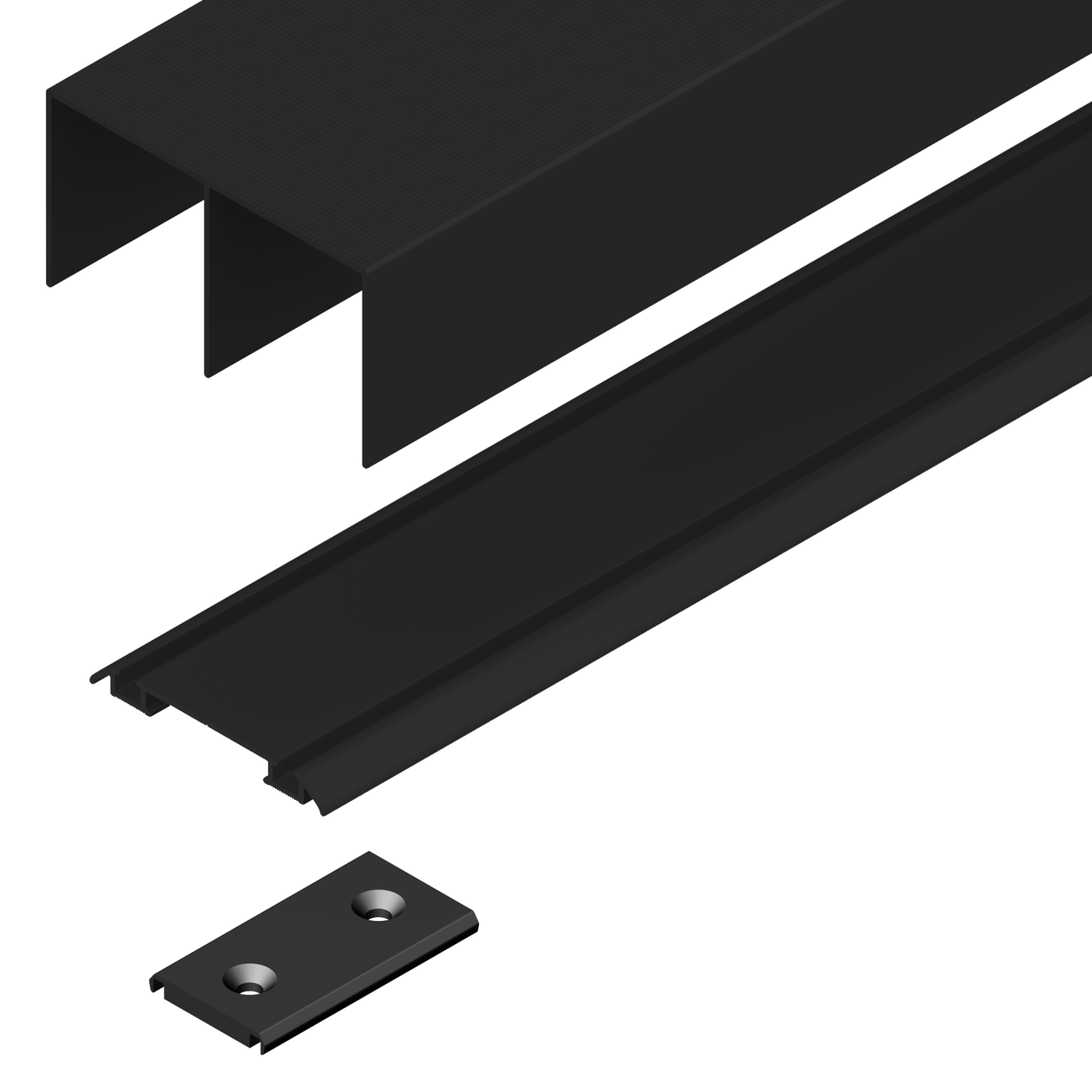 Base Floor set rails 3m noir 