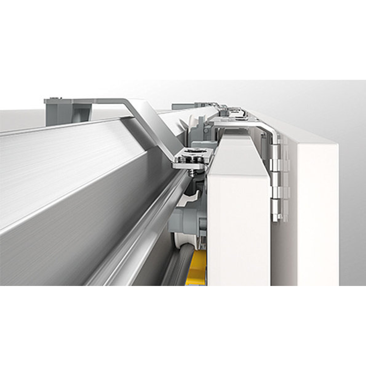 TopLine L, Set loop- en geleidingsdelen, 18 - 30 mm, 2-deurs, voorste deur links