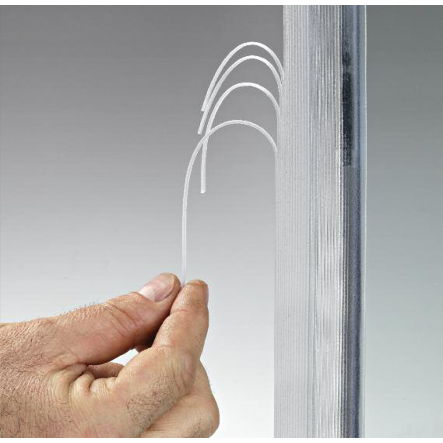 Joint adhésif av. languette couvre-joint recoupable, v. 8/13.5, B21+20 L3000, transparent