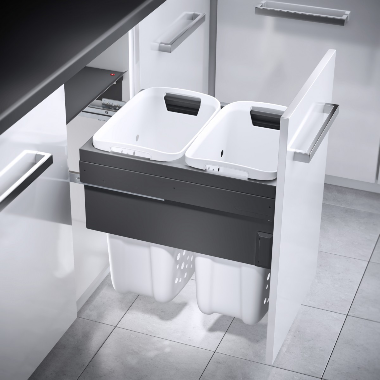 Hailo Laundry Carrier k.45 2x33l gris 