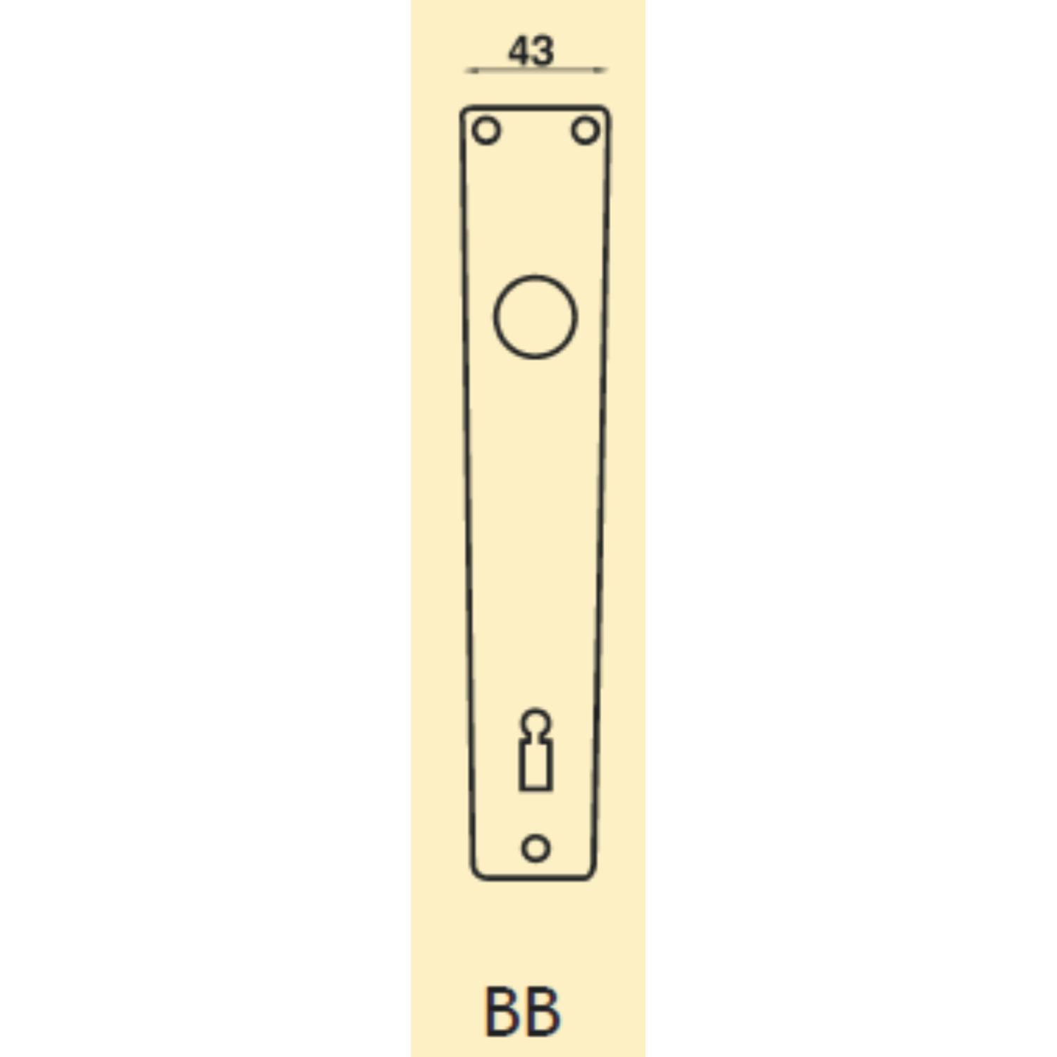 Plaque pr.beq.ls218 rh 72mm cyl.f1  