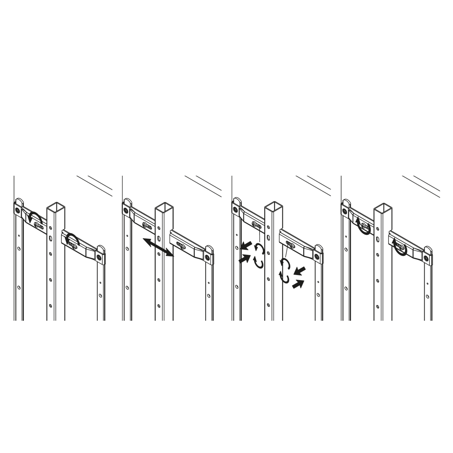 Fixation Frontal e pour cadre colonne k300