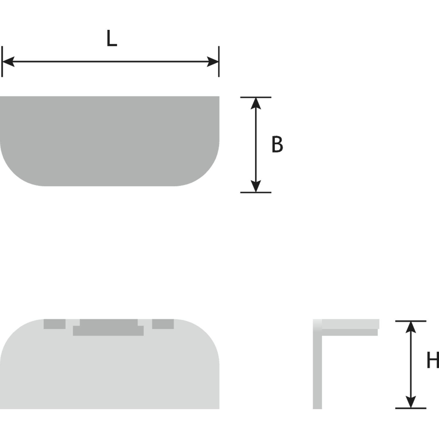 Embout modèle C blanc RAL 9016 