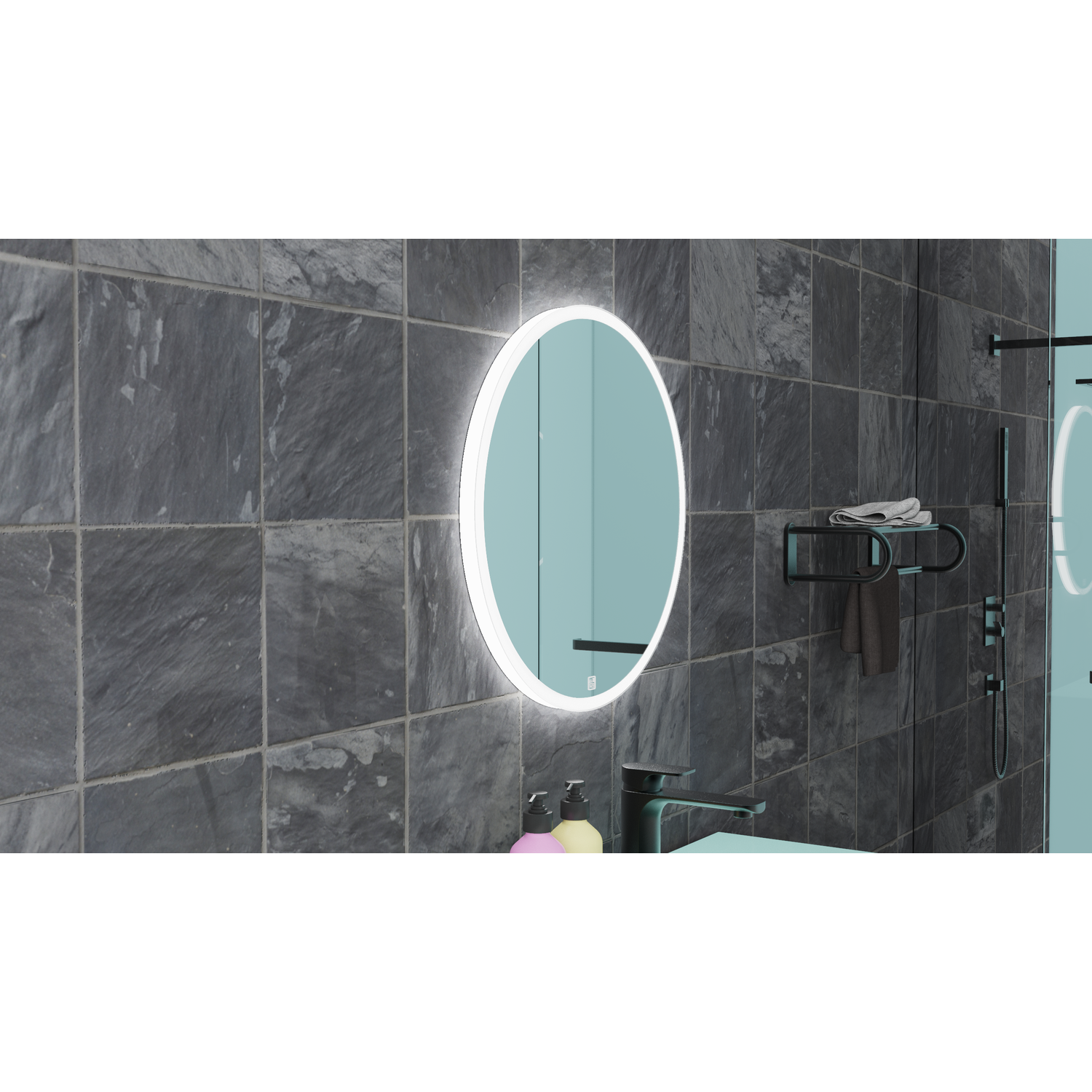 Miroir rond d600mm+miroir chauff.+variat kelvin 