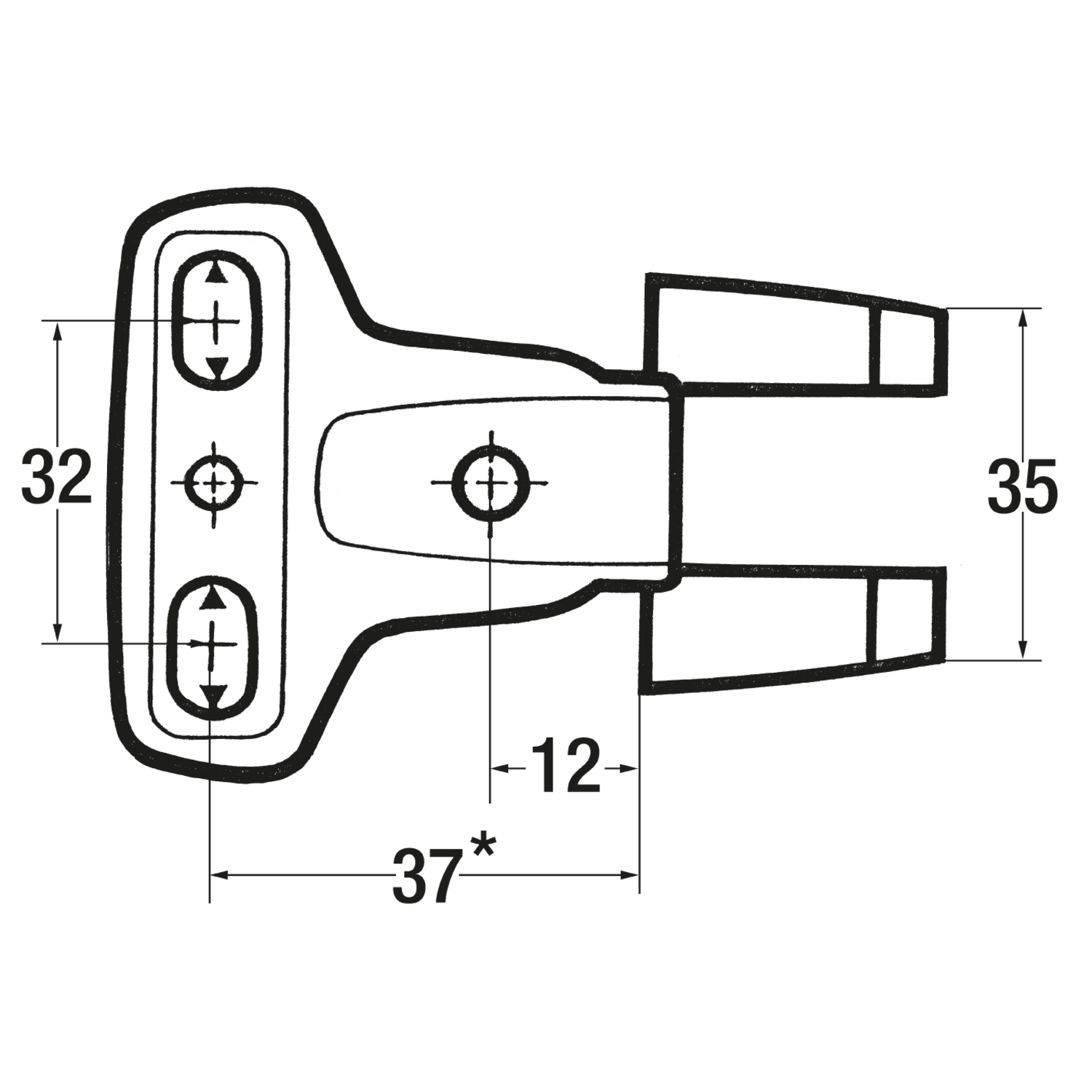 Projectsch.arm mb-6510 12,5mm 230° nikkel