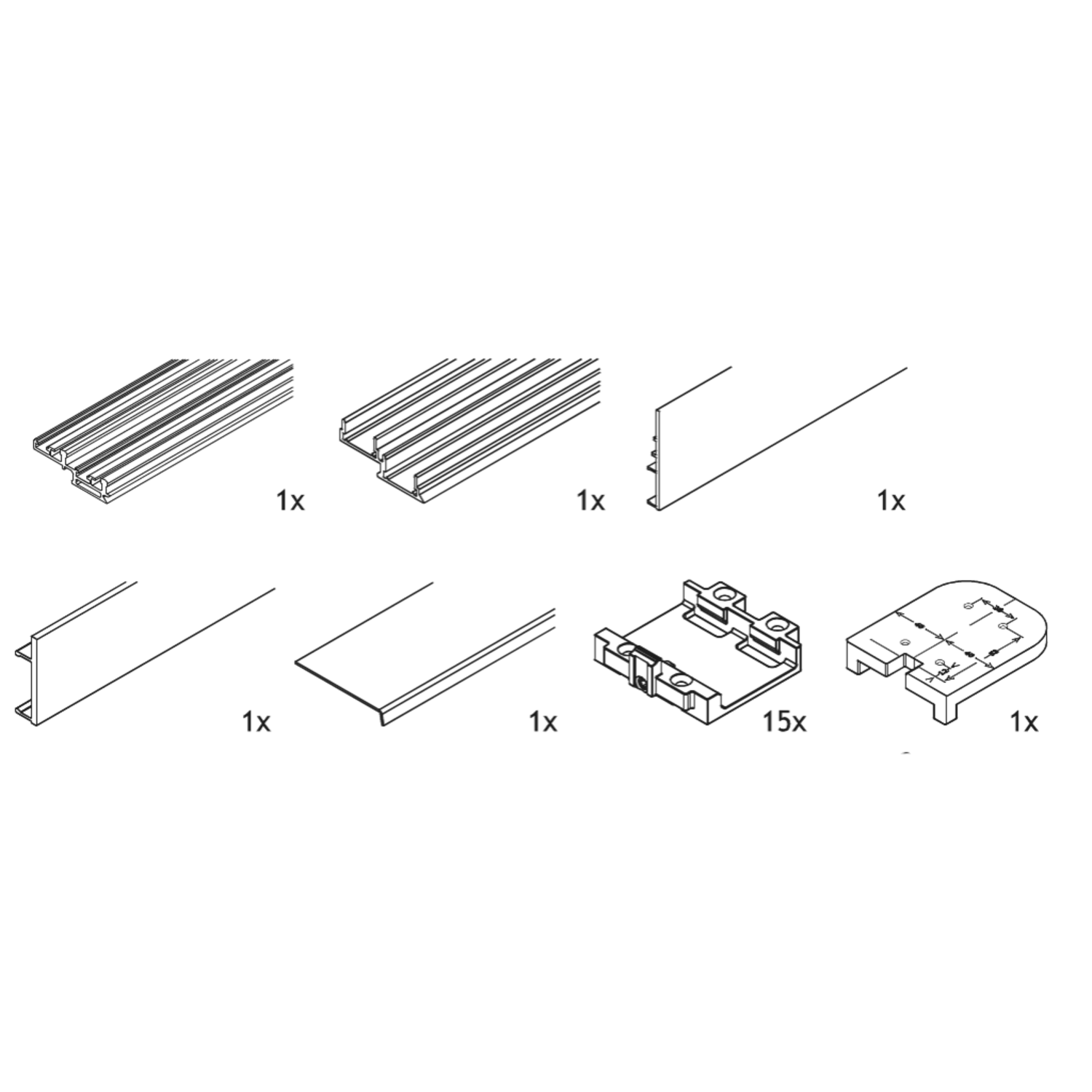 Hawa Combino 65/80 set rail 4000mm 