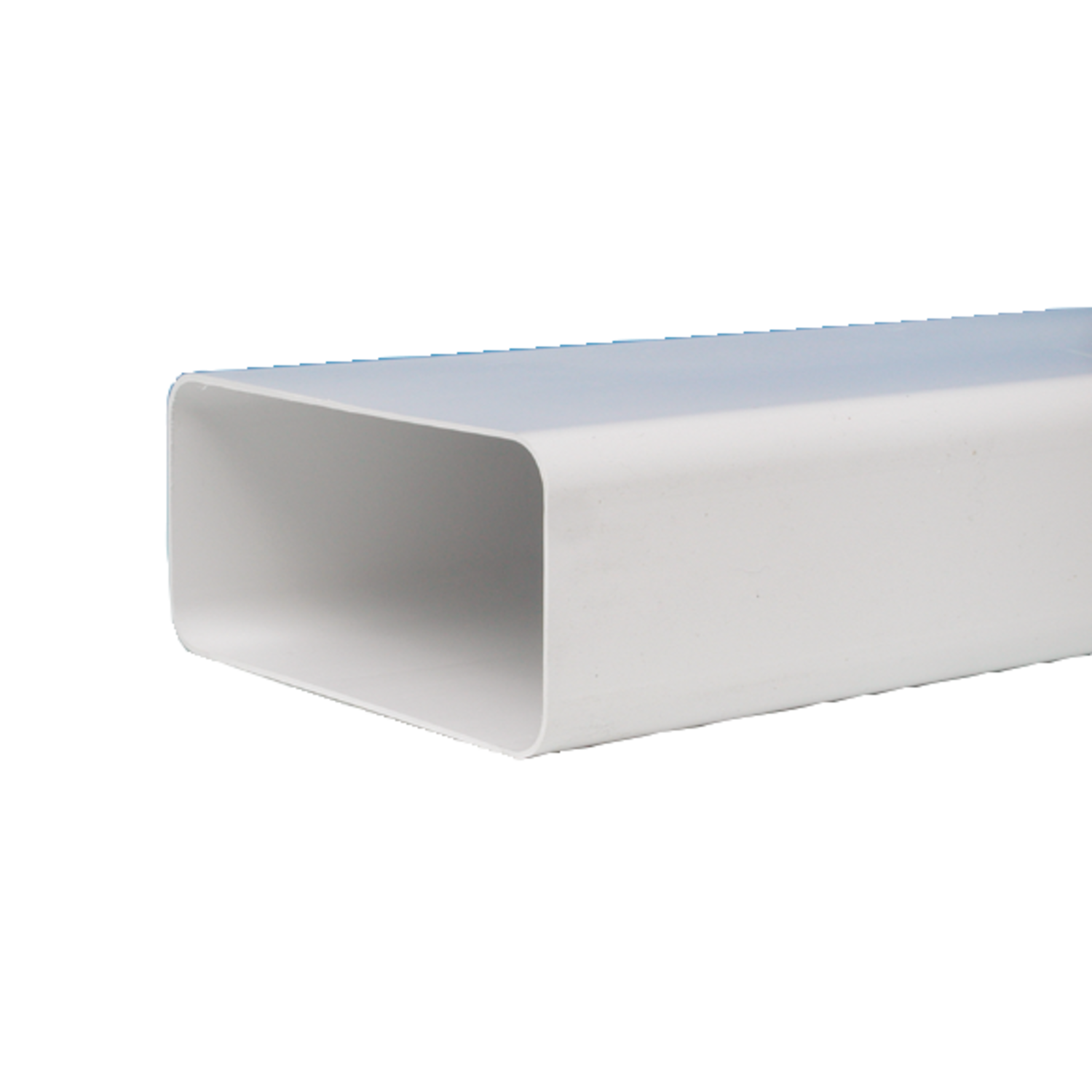 Tube plat d.125 std l.1000mm blanc  
