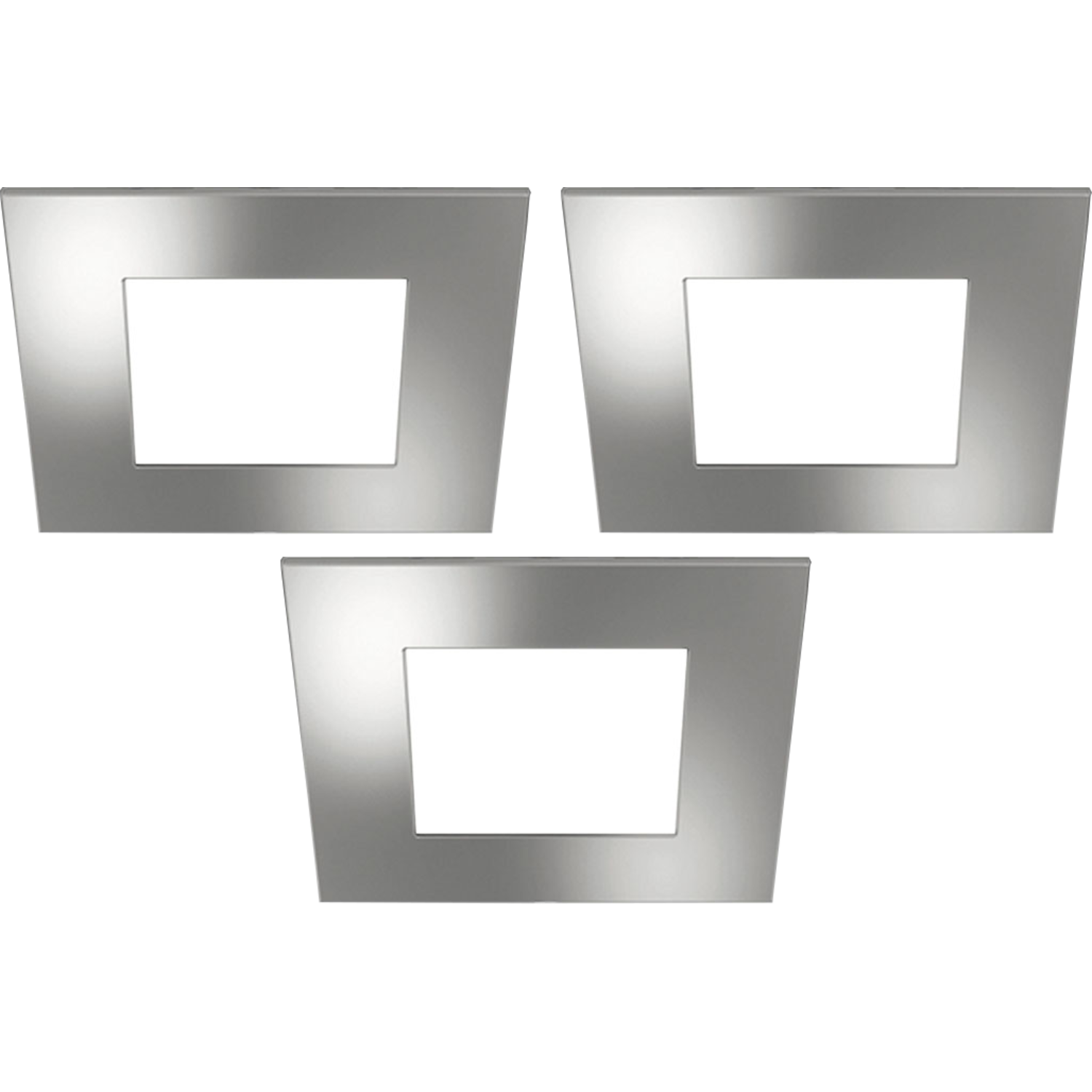 Hera set 3 x FQ-68 led 4W 24V 3000K RVS-look+ transfo led 15W