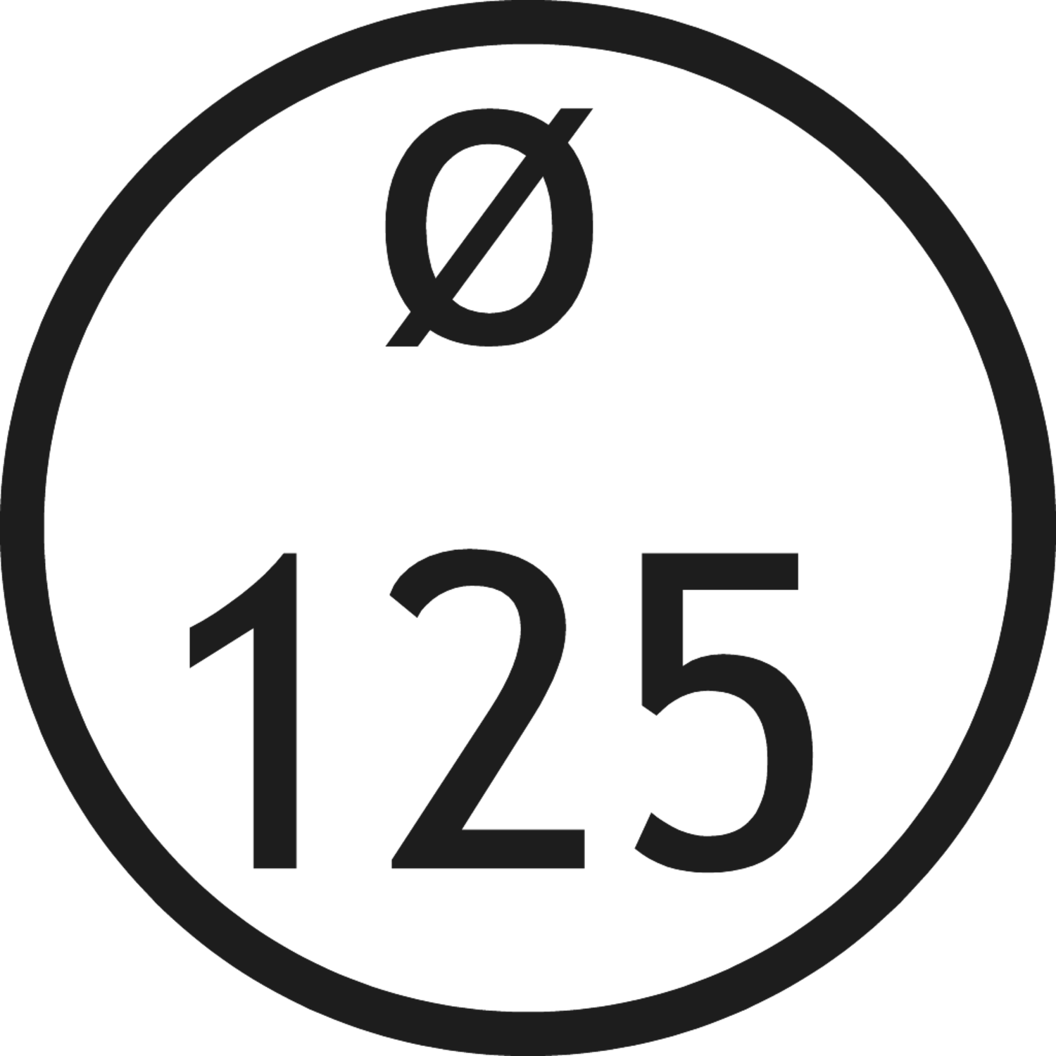 Tube rond d.125 l.1000mm blanc  