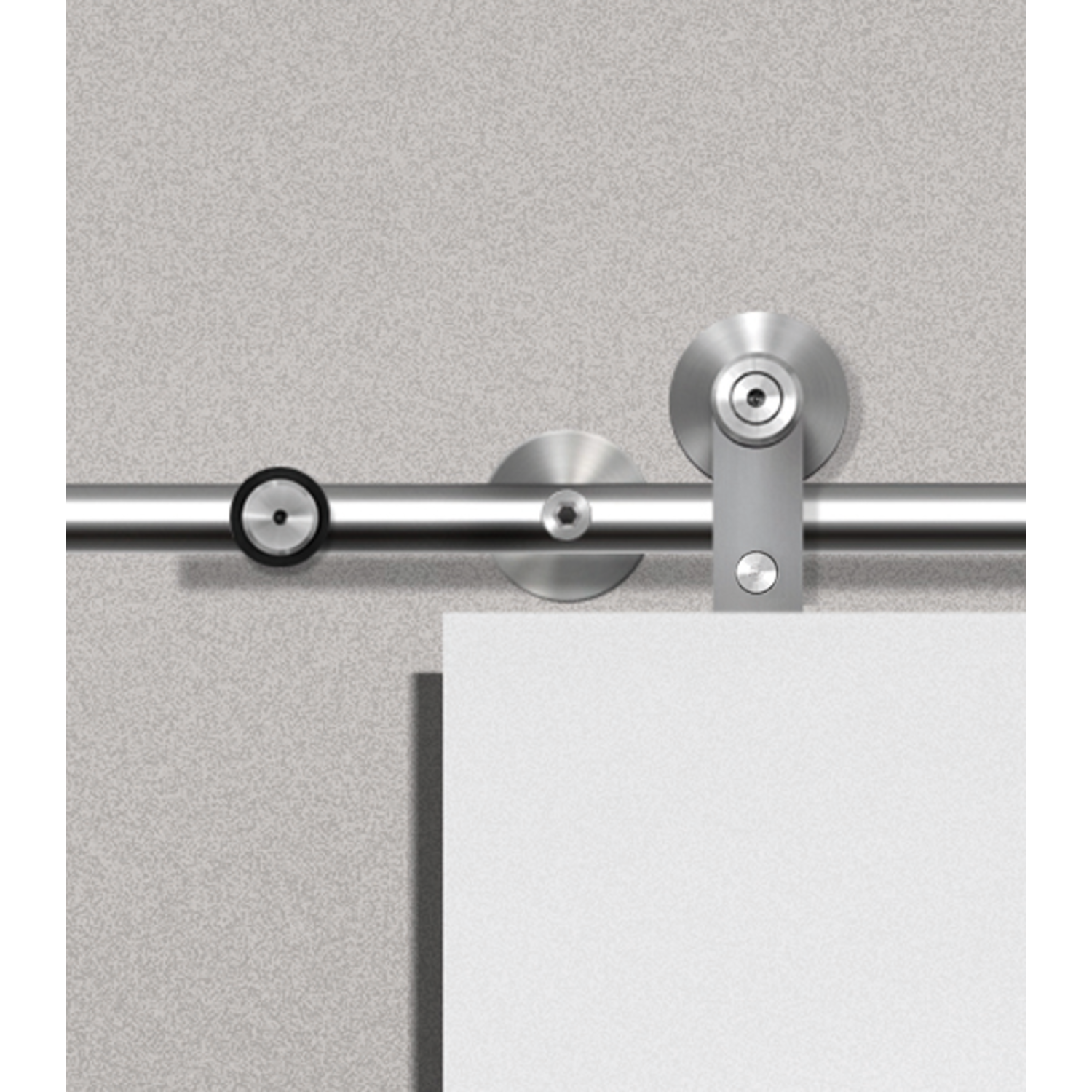 Flatec V set coulissant inox 100kg l.2100mm pour largeur de porte 910-1000mm