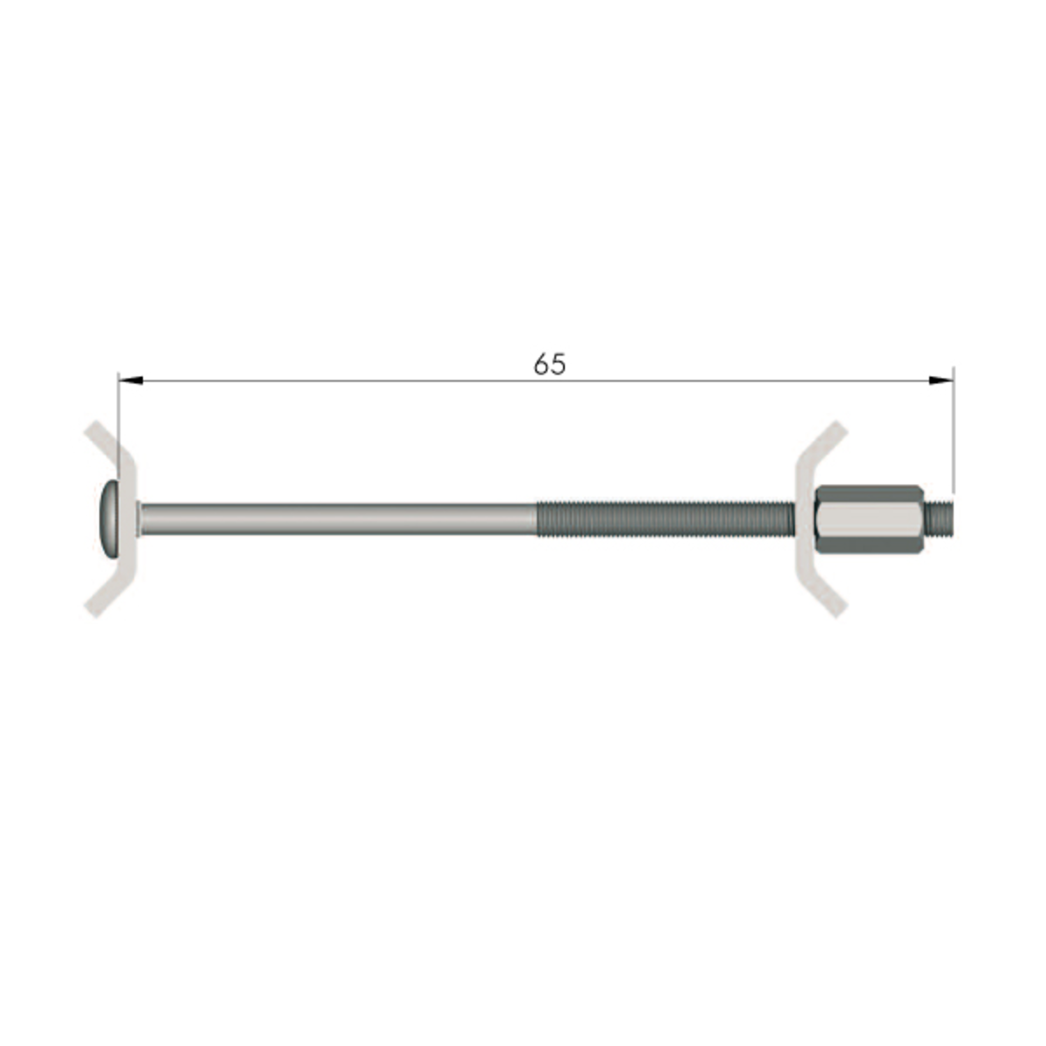 Raccord de tablette - 65mm fer 